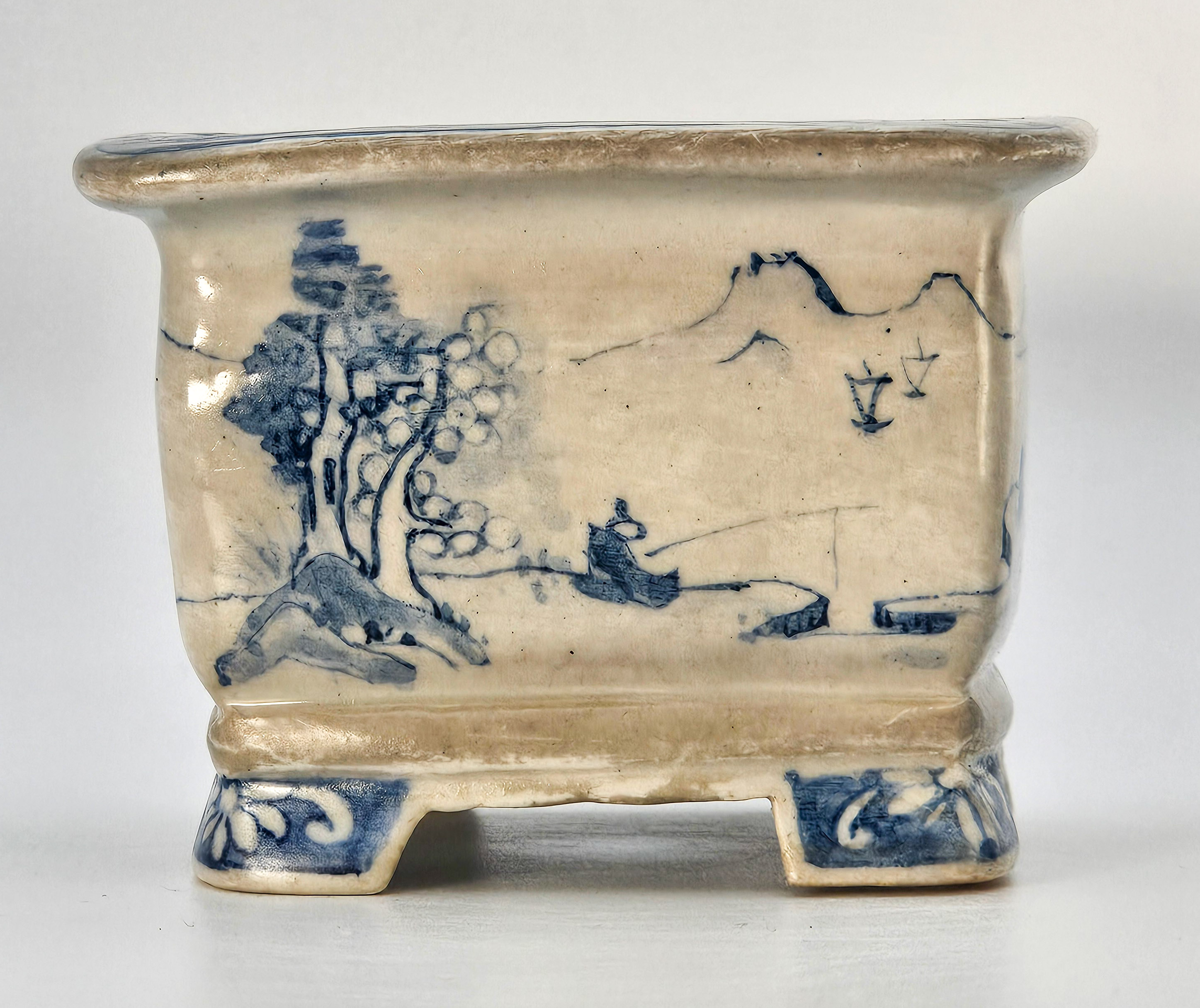 Bonsaischale Kutani Houzan Japan 7,3x5,4cm