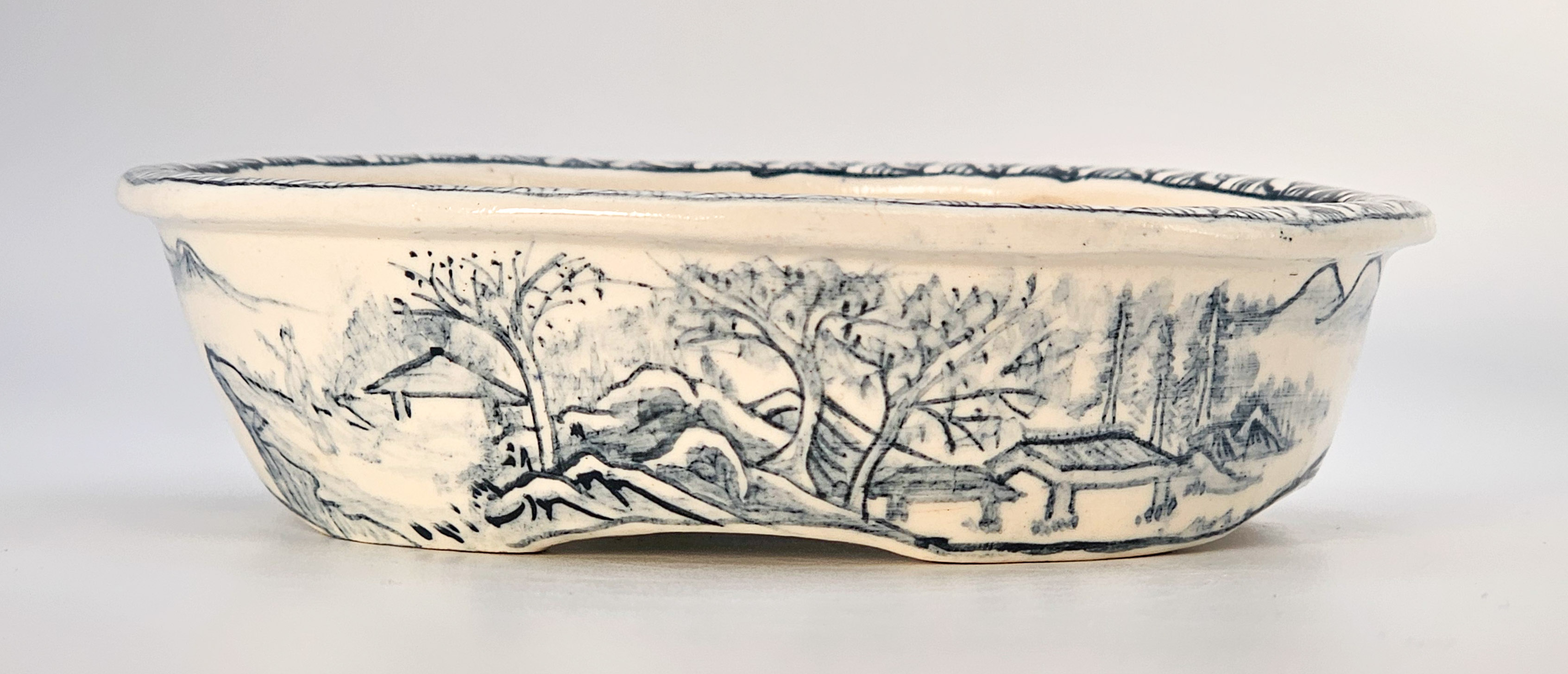 Bonsaischale Tani Ranzan Japan 11,4x9,8x3,0cm
