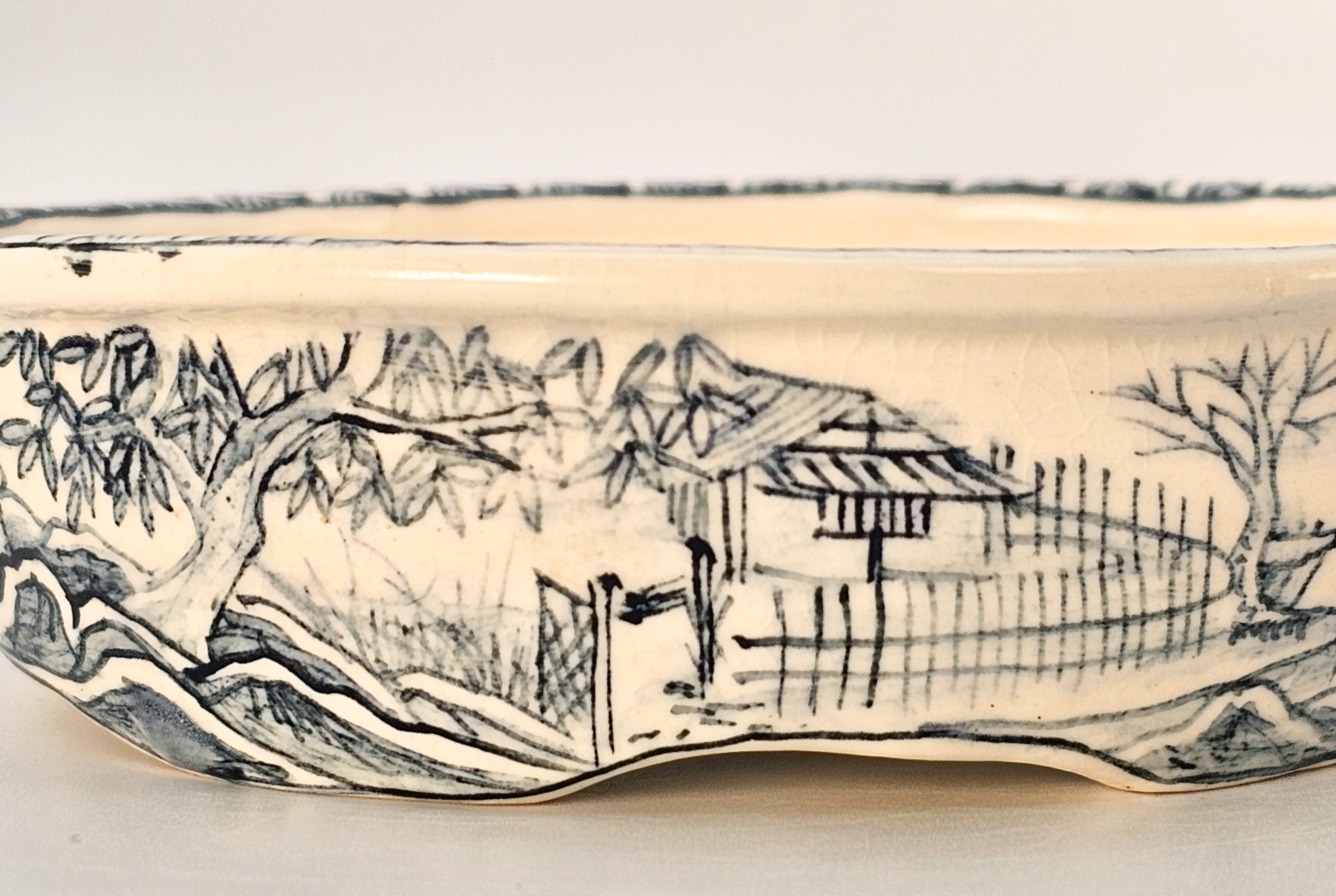 Bonsaischale Tani Ranzan Japan 11,4x9,8x3,0cm