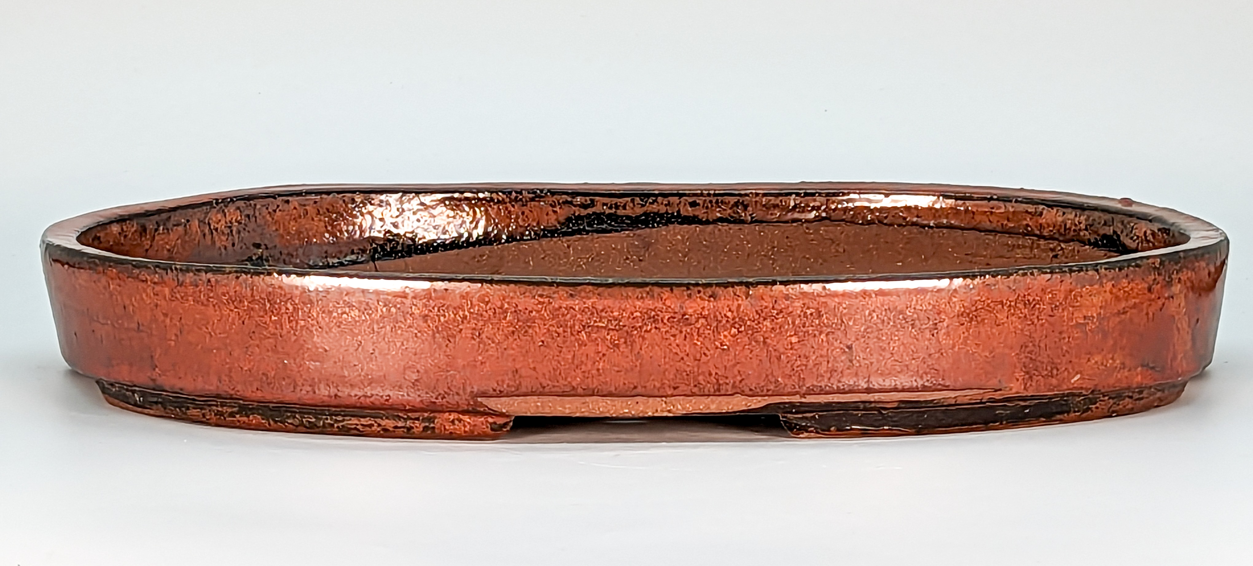 Bonsaischale - Ovale Schale 37x26x5 cm rost