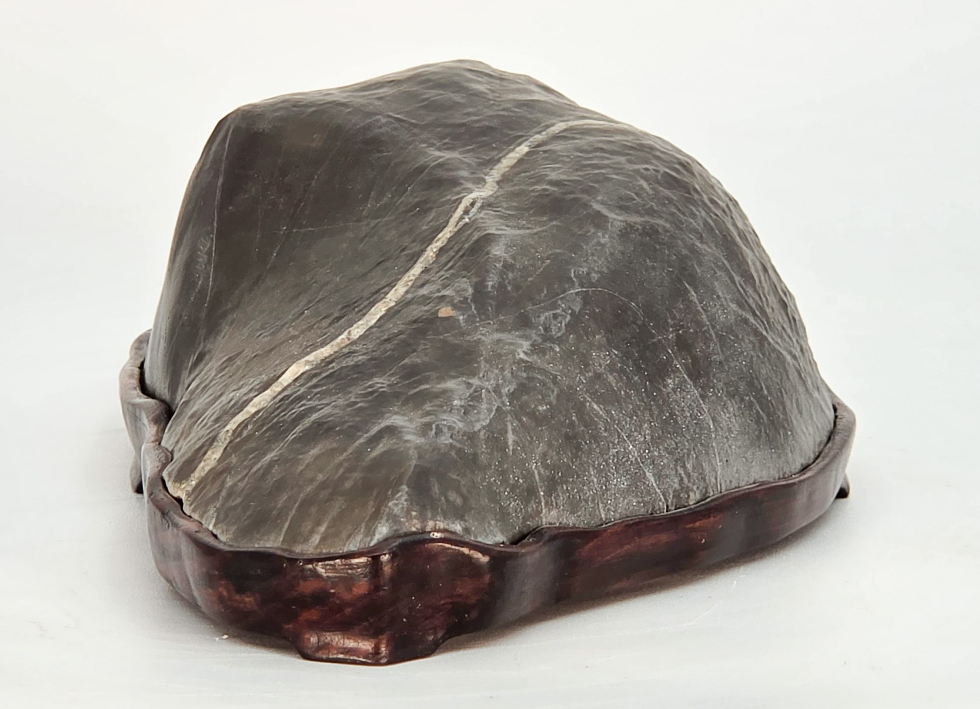 Suiseki aus den Apuanischen Alpen inkl. Daiza 27x13x7cm