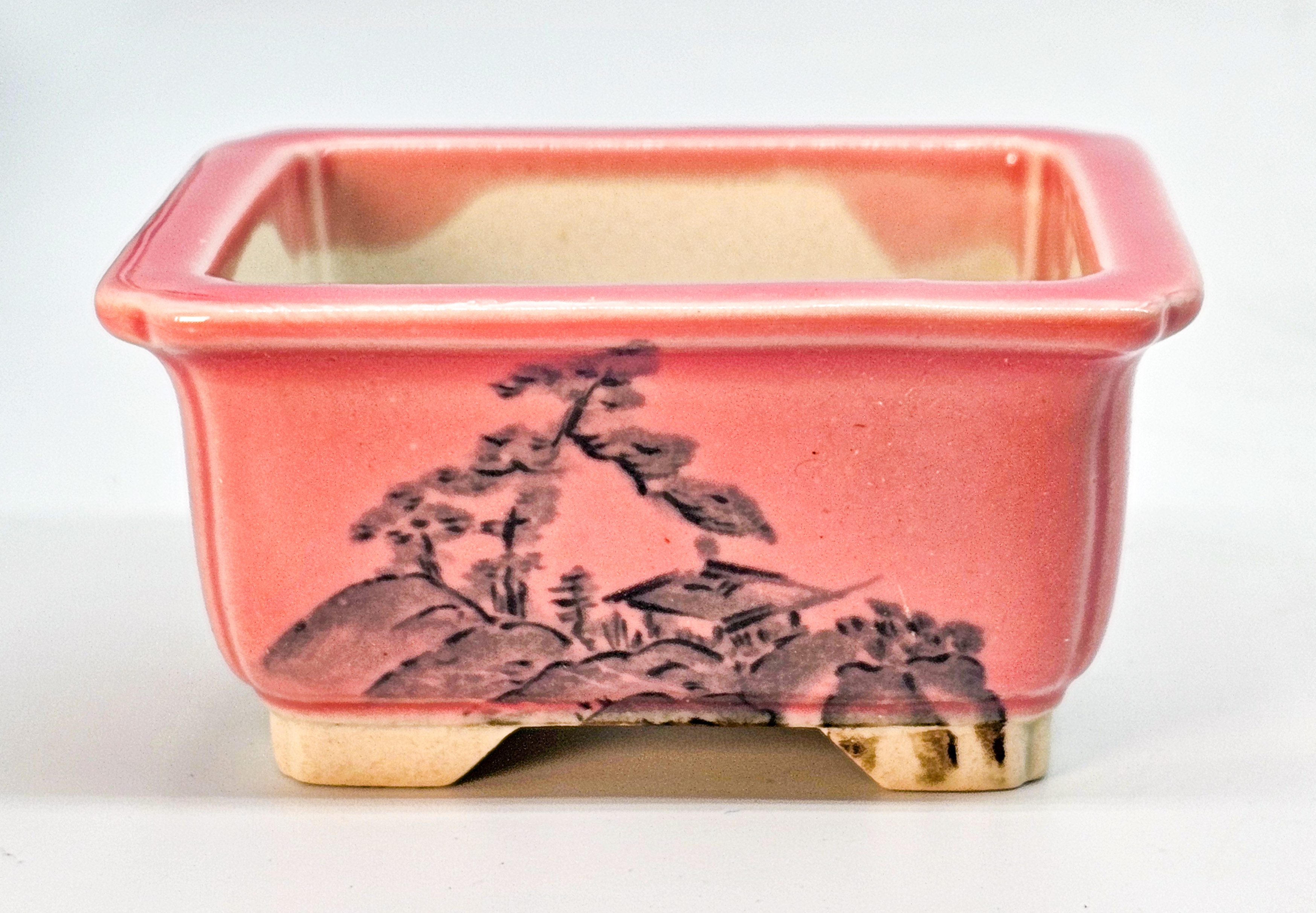 Bonsaischale Mame Bunsan Setoyaki  Japan 10x8,4x5,1 cm