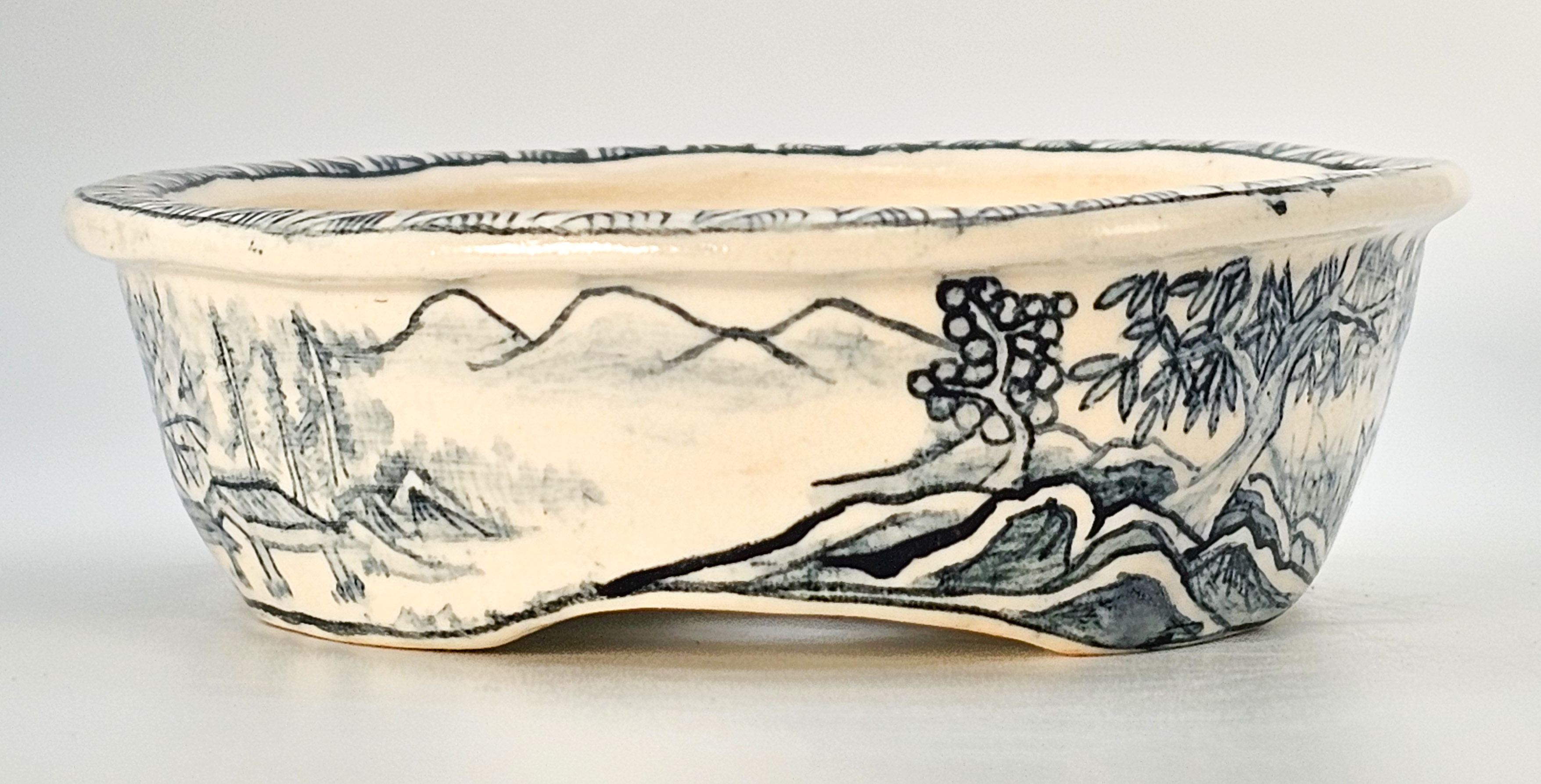 Bonsaischale Tani Ranzan Japan 11,4x9,8x3,0cm