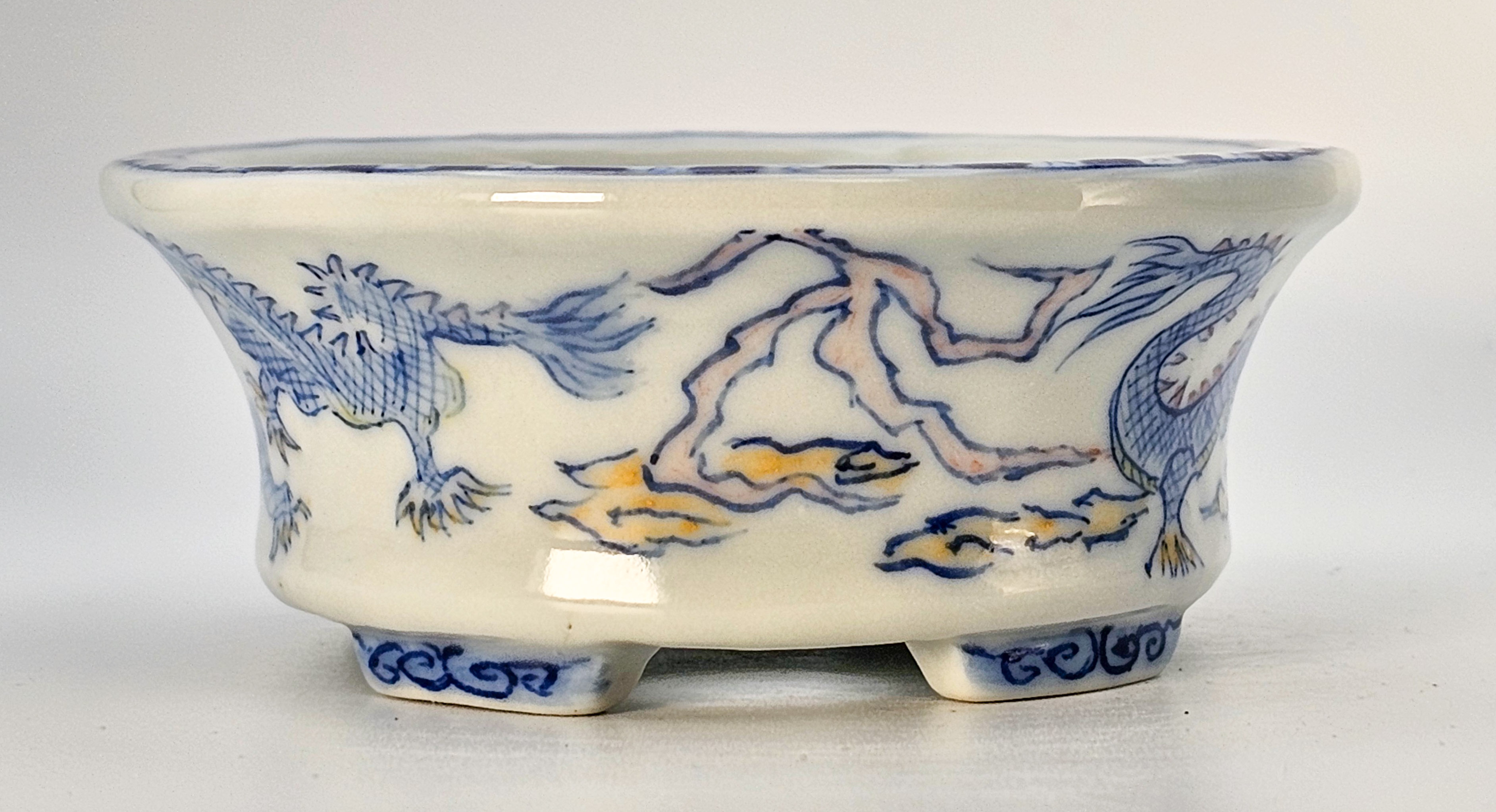 Bonsaischale Kutani Houzan Japan 11,2x9,6x3,9cm