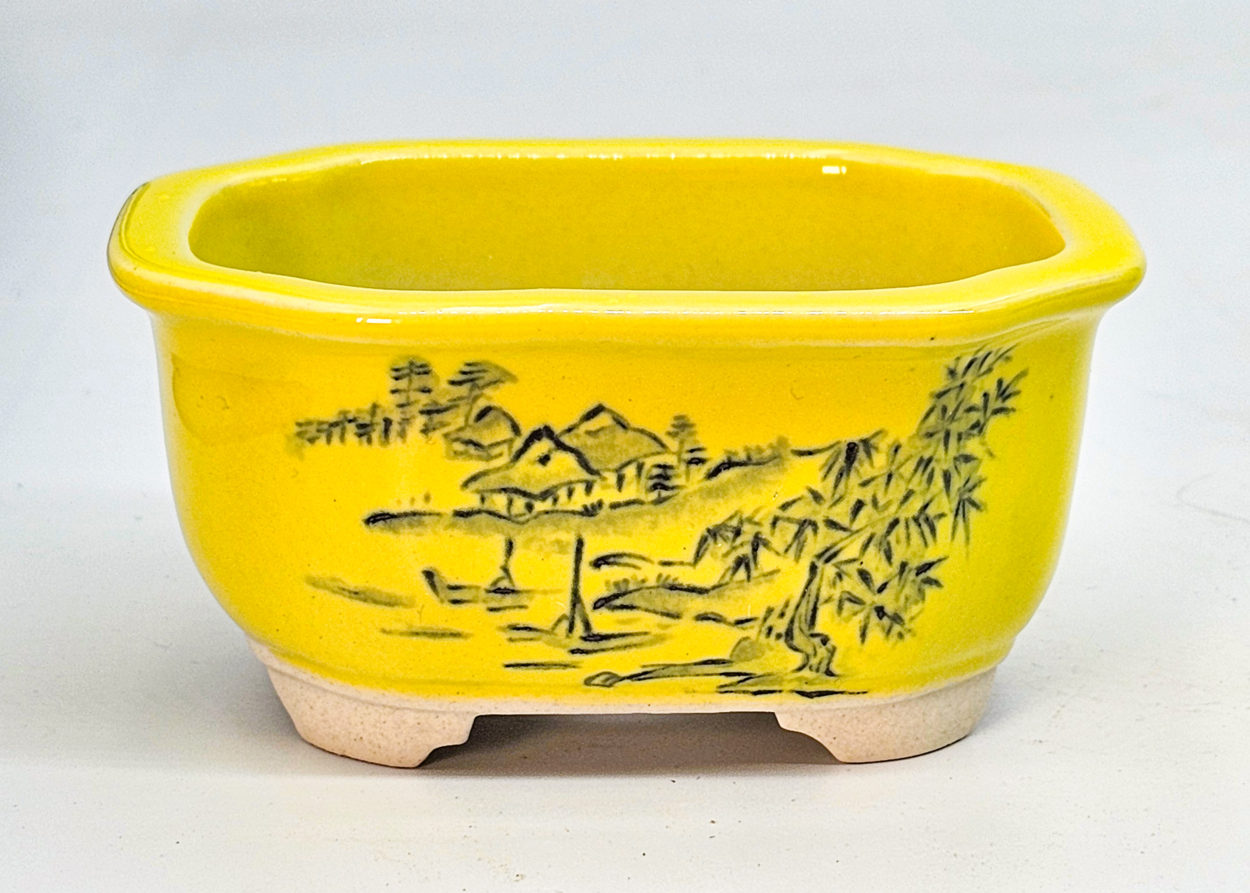 Bonsaischale Mame Bunsan Setoyaki  Japan 10,5x8,4x5,1 cm 