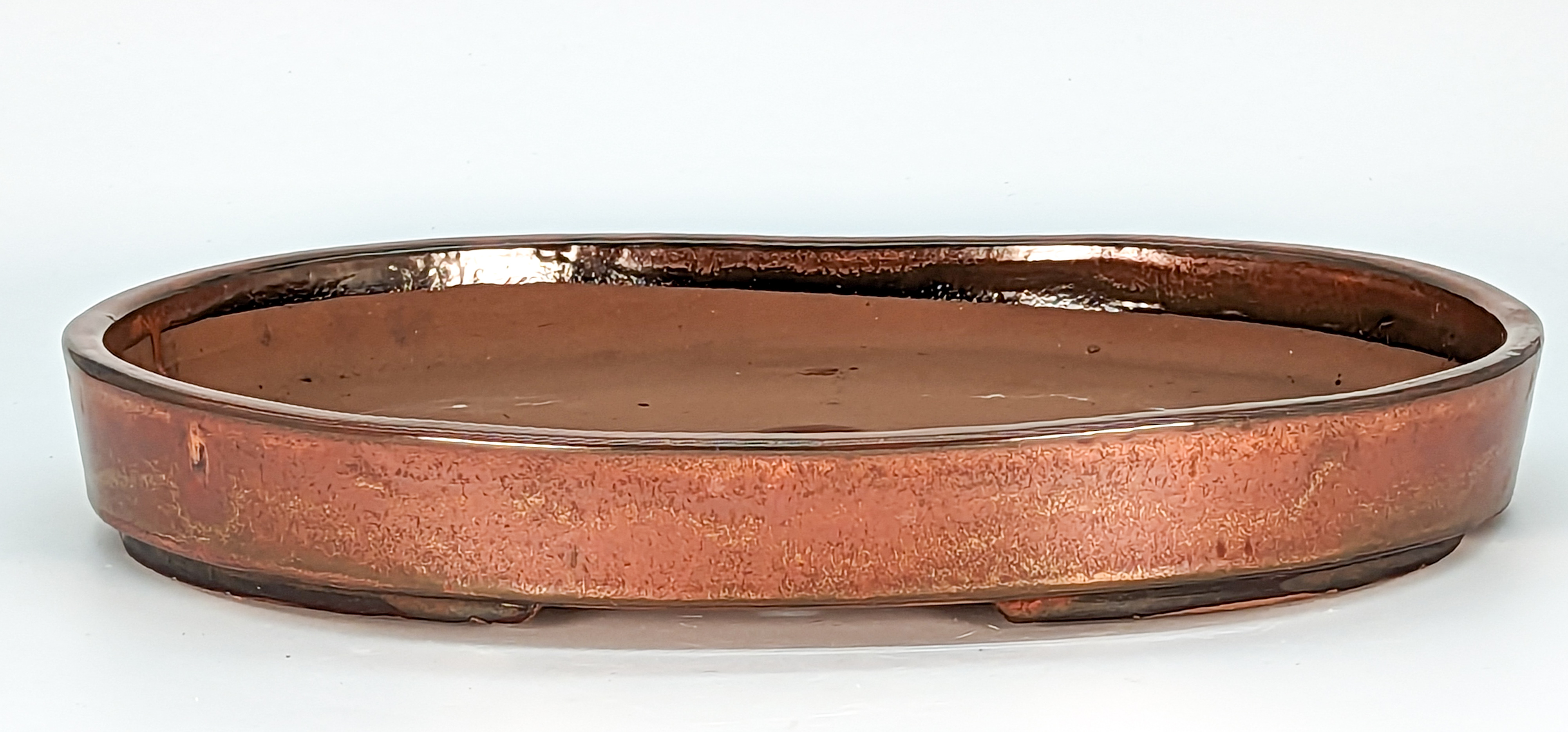 Bonsaischale - Ovale Schale 34x24x4.6 cm rost