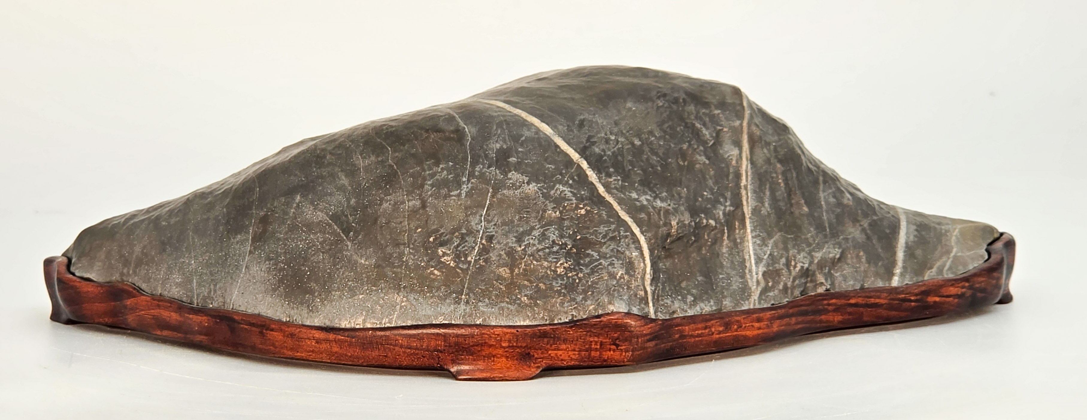 Suiseki aus den Apuanischen Alpen inkl. Daiza 27x13x7cm
