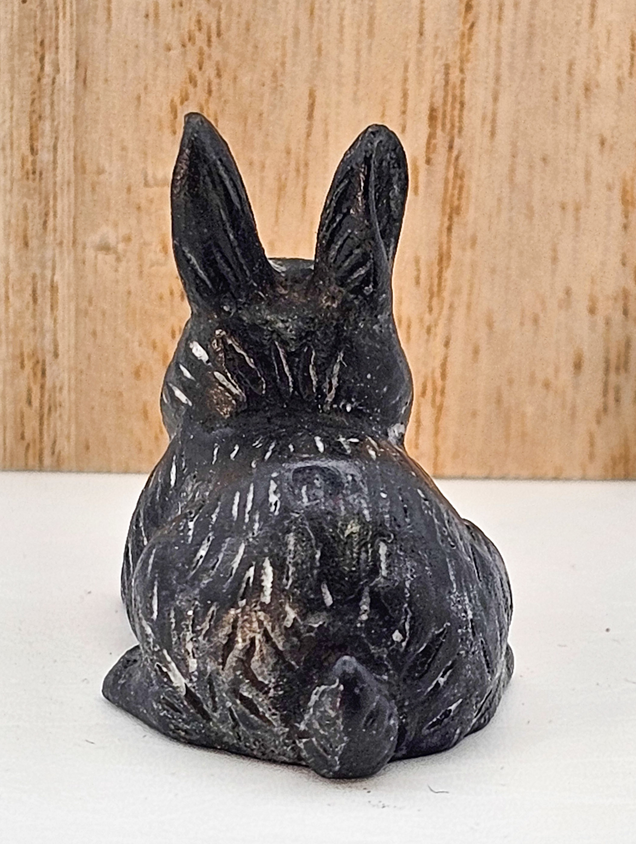 Japanisches Bronze-Tenpai – Hase mit Holzbox 3x2x3cm