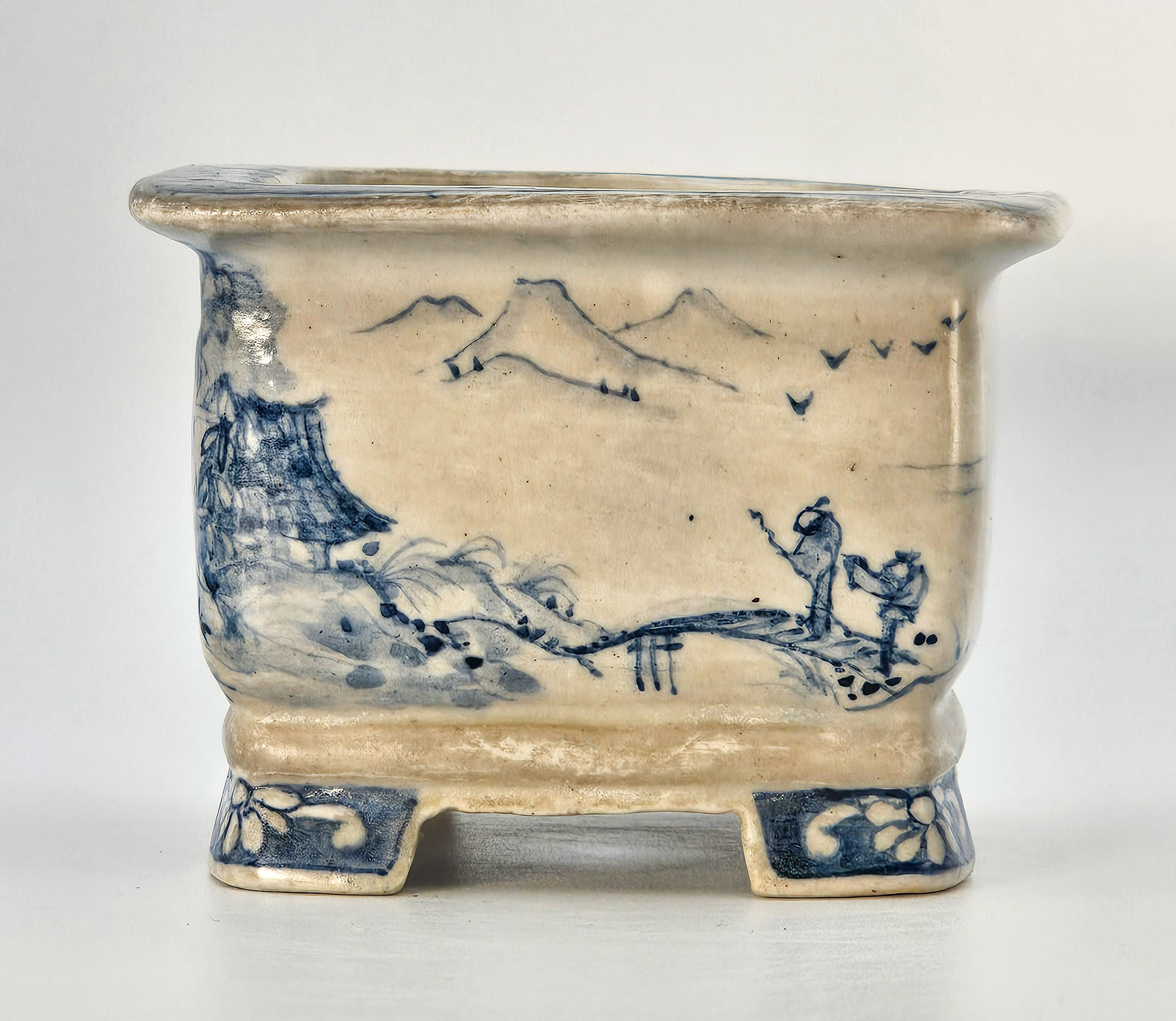Bonsaischale Kutani Houzan Japan 7,3x5,4cm