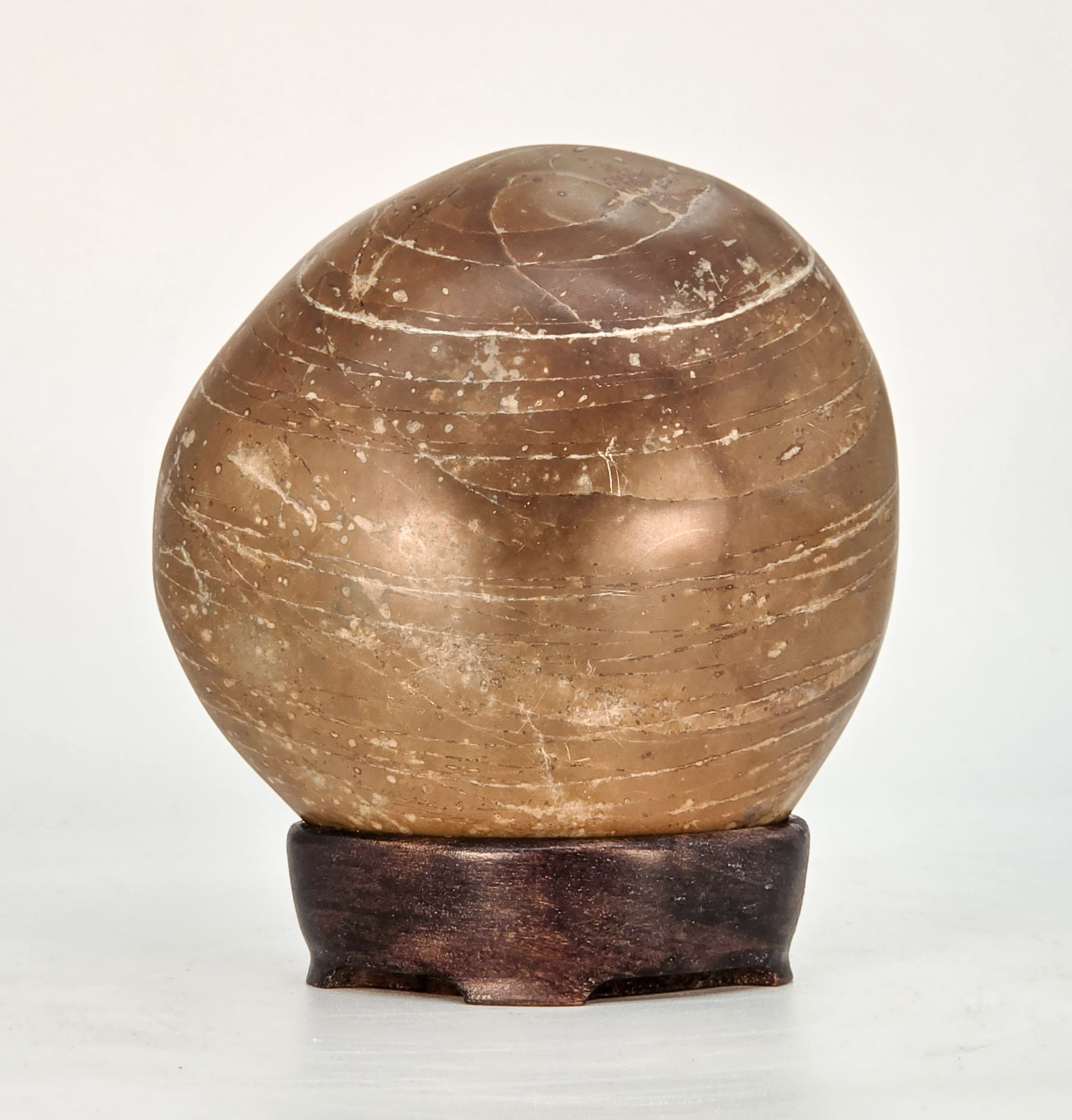 Suiseki aus den Apuanischen Alpen inkl. Daiza 13x12x6cm