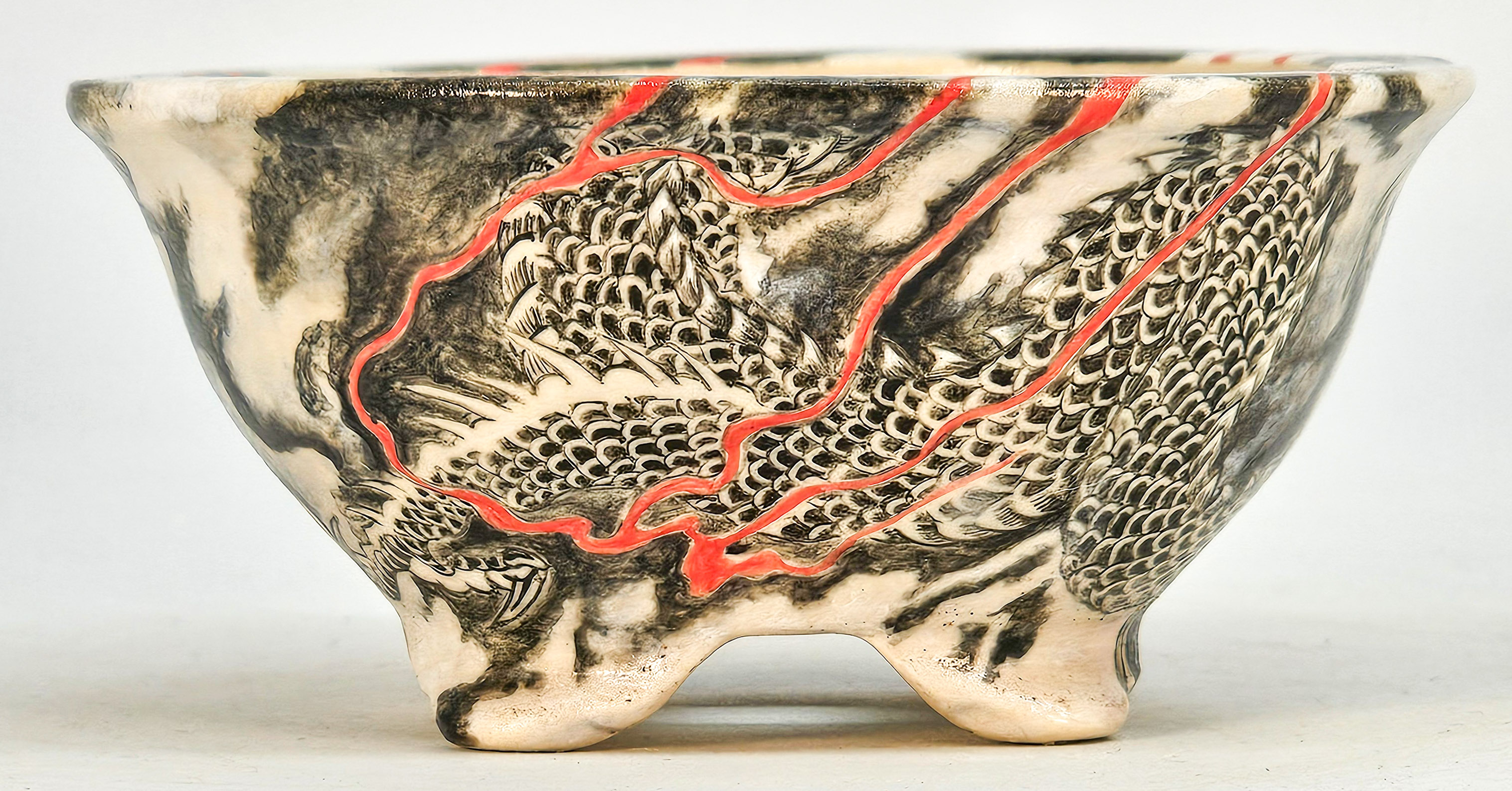 Bonsaischale Japan Syunsetu handbemalt 10,5x5cm