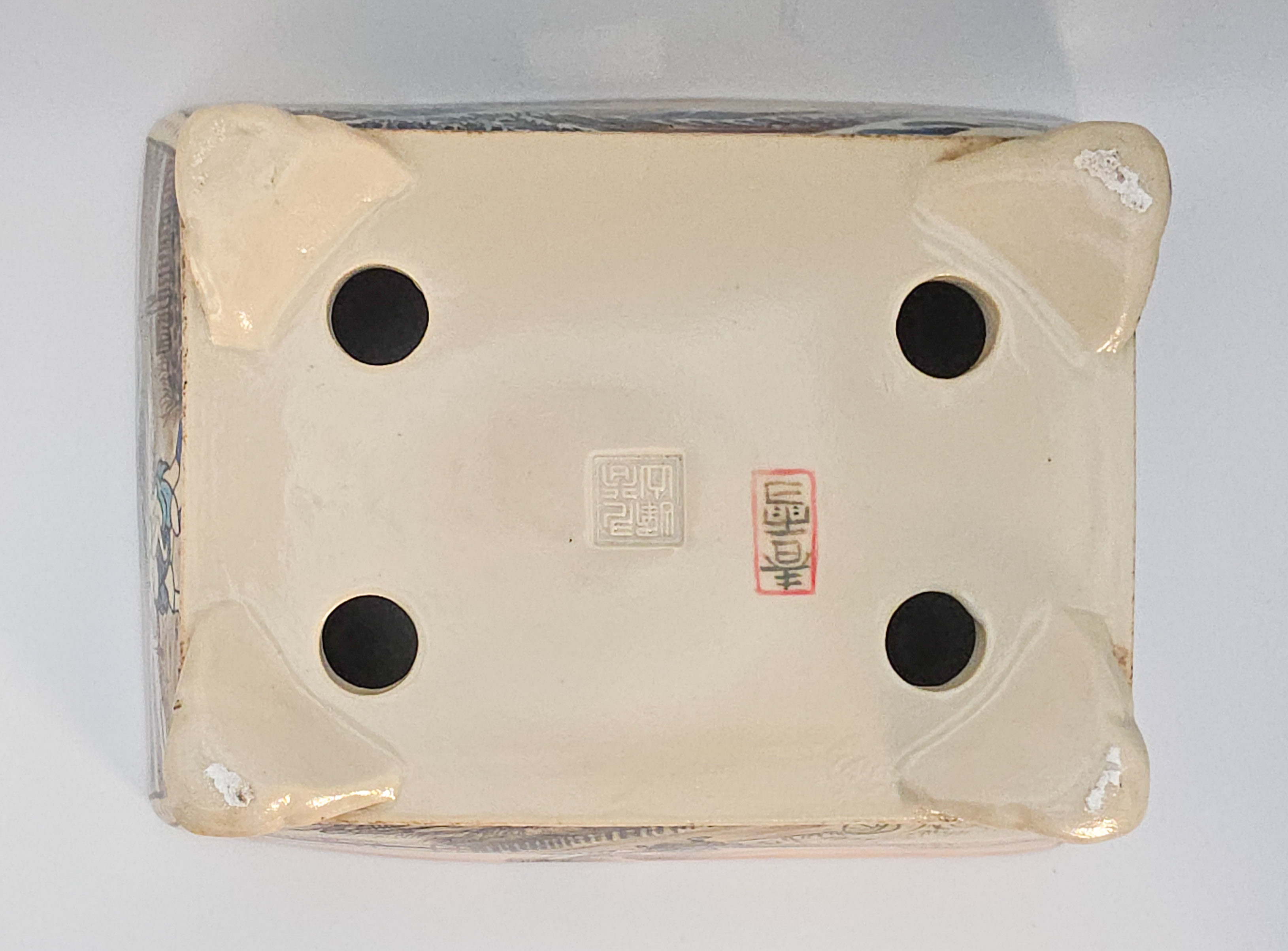 Bonsaischale Syunsetu Japan handbemalt 18,5x14,5x6,5cm