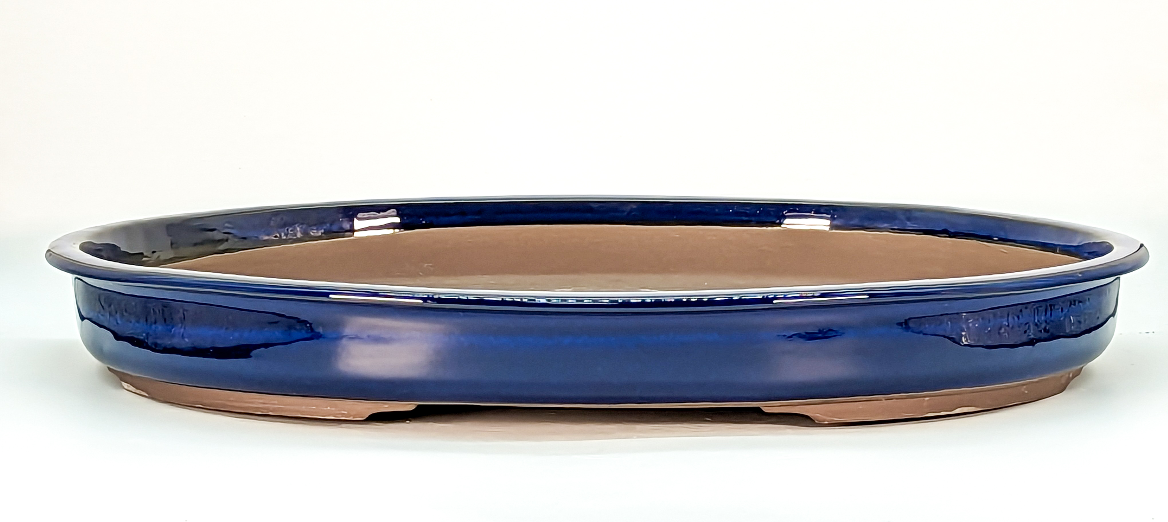 Bonsaischale - Ovale Schale 48x39x6 cm blau