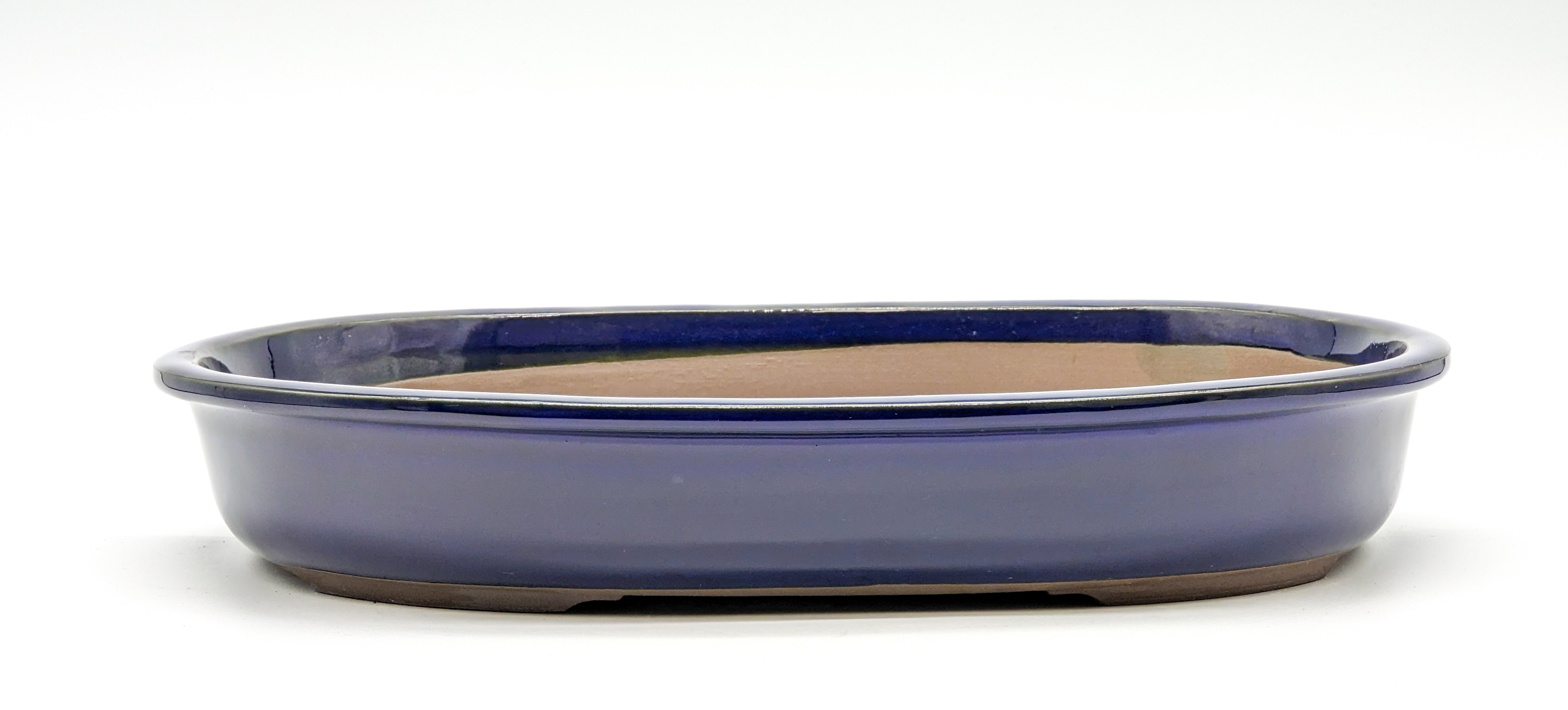 Bonsaischale - Ovale Schale 31x22.5x5 cm blau