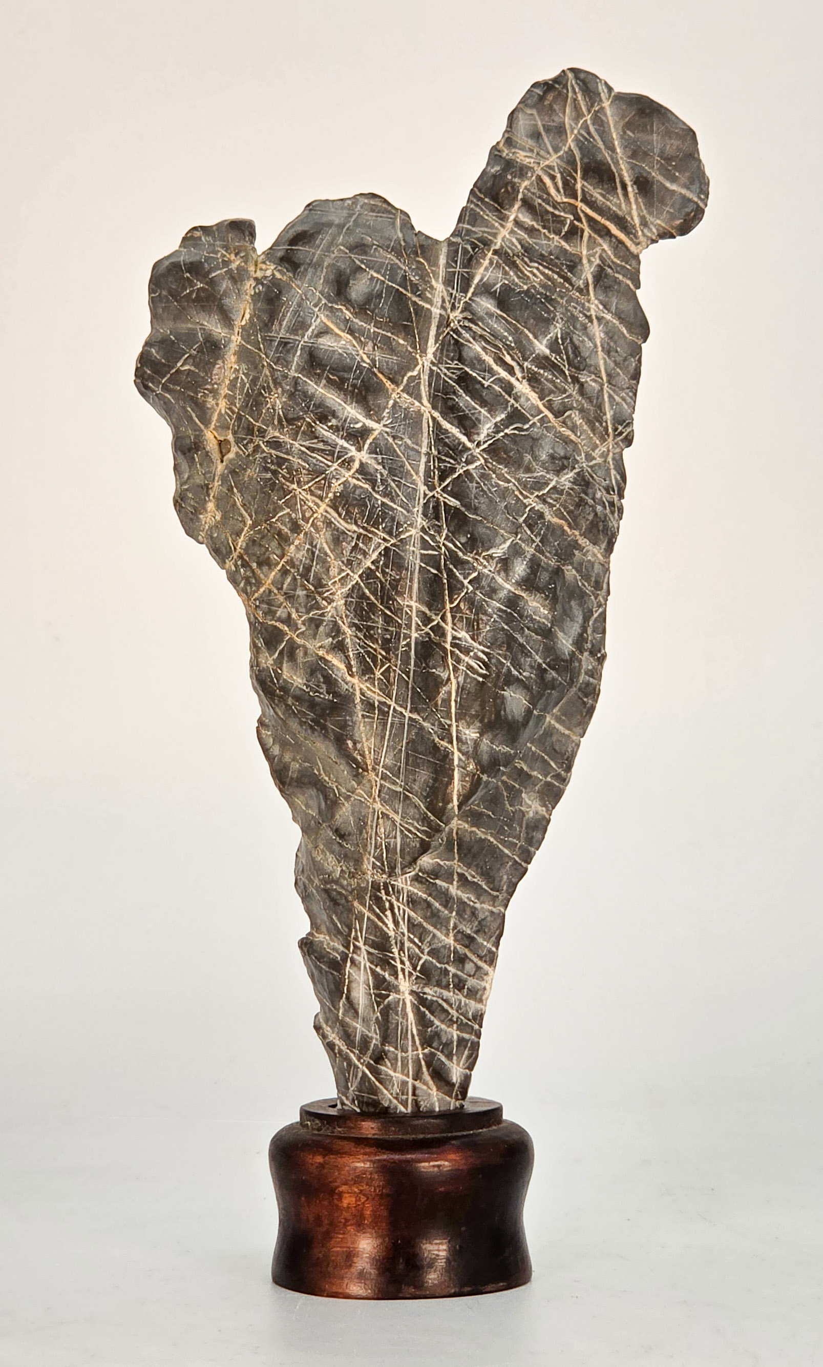 Suiseki aus den Apuanischen Alpen inkl. Daiza 23x11x6cm