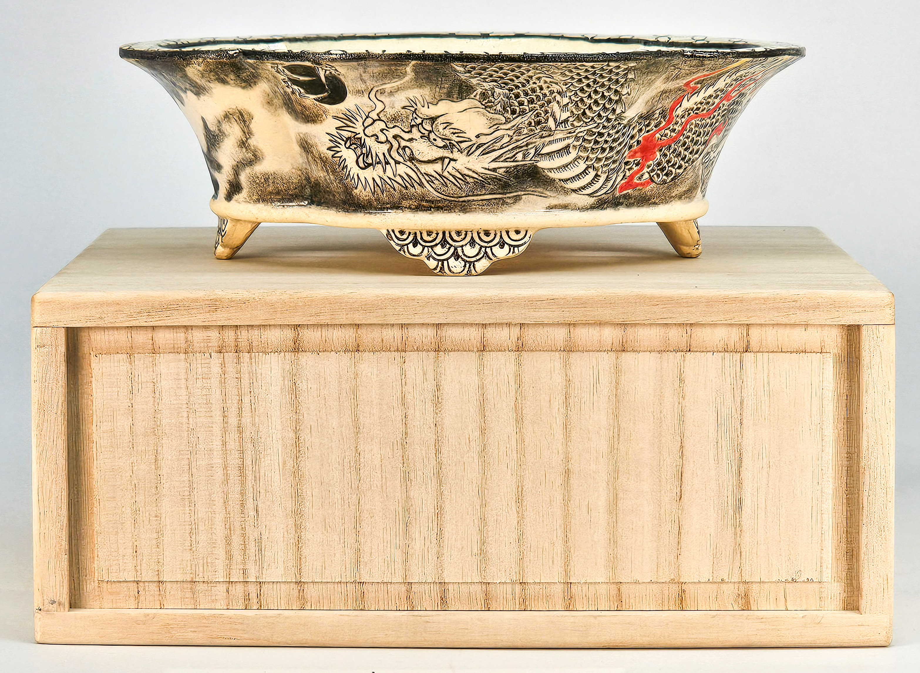 Bonsaischale Japan Syunsetu handbemalt 18x16x6cm