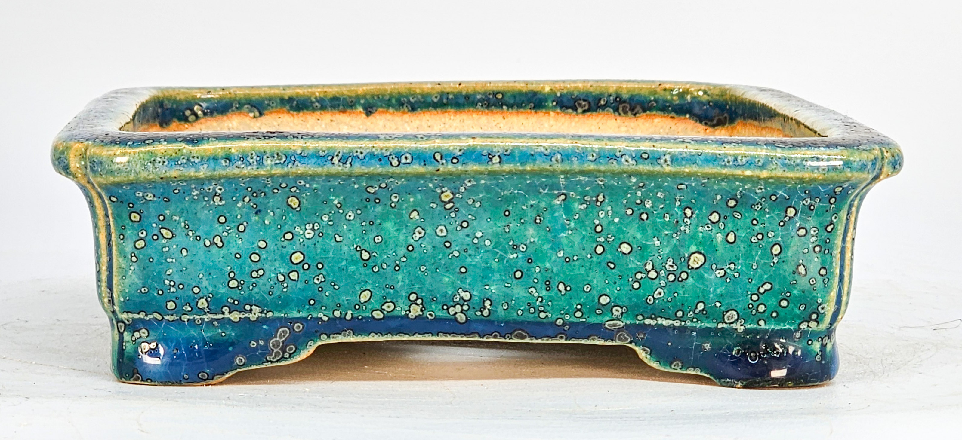 Bonsaischale Koyo Drachenschale handsigniert Tokoname 18x15x4,5cm
