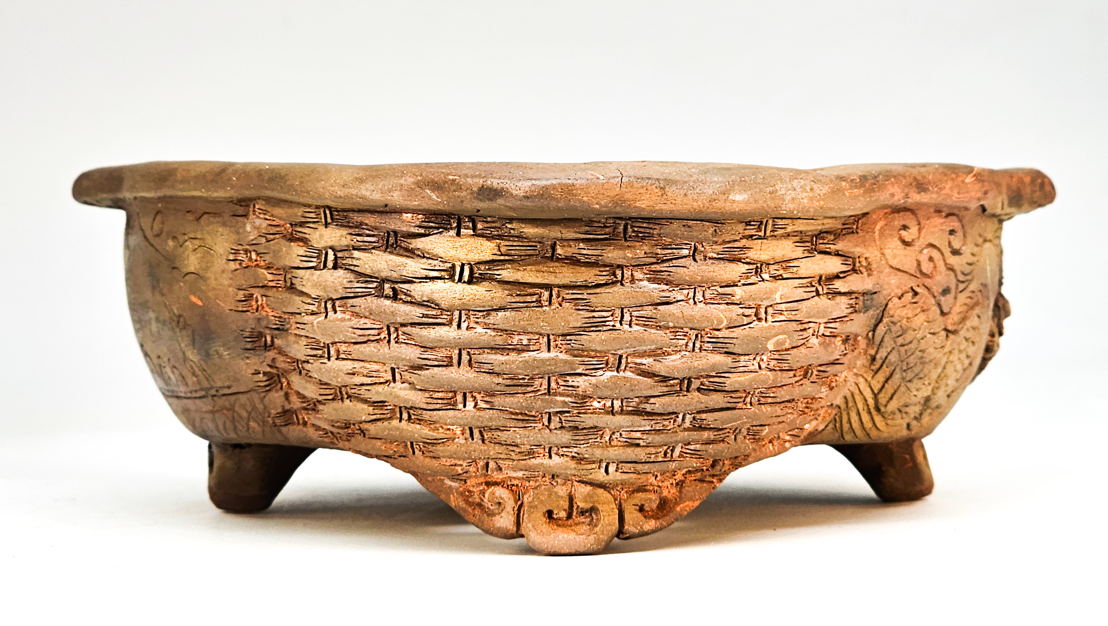 Bonsaischale Tani Ranzan Drachenschale Japan 19,5x16,5x5,5cm 