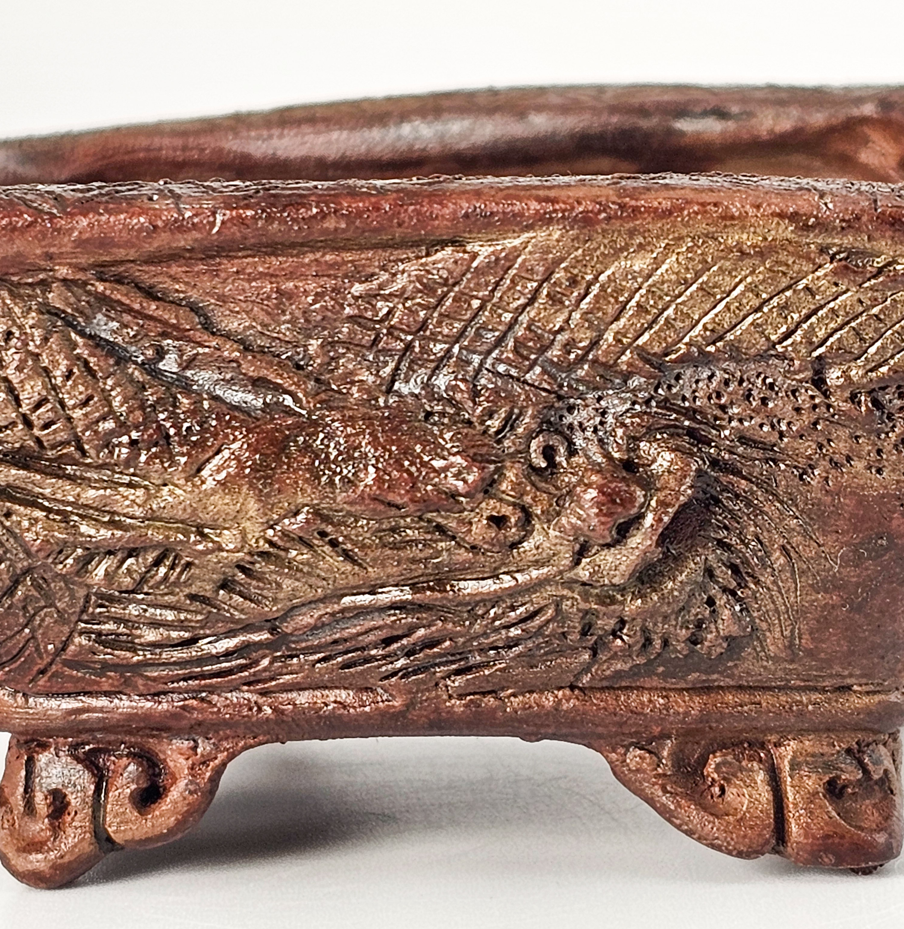 Bonsaischale Tani Ranzan Drachenschale Japan 7,4x6x3,9cm