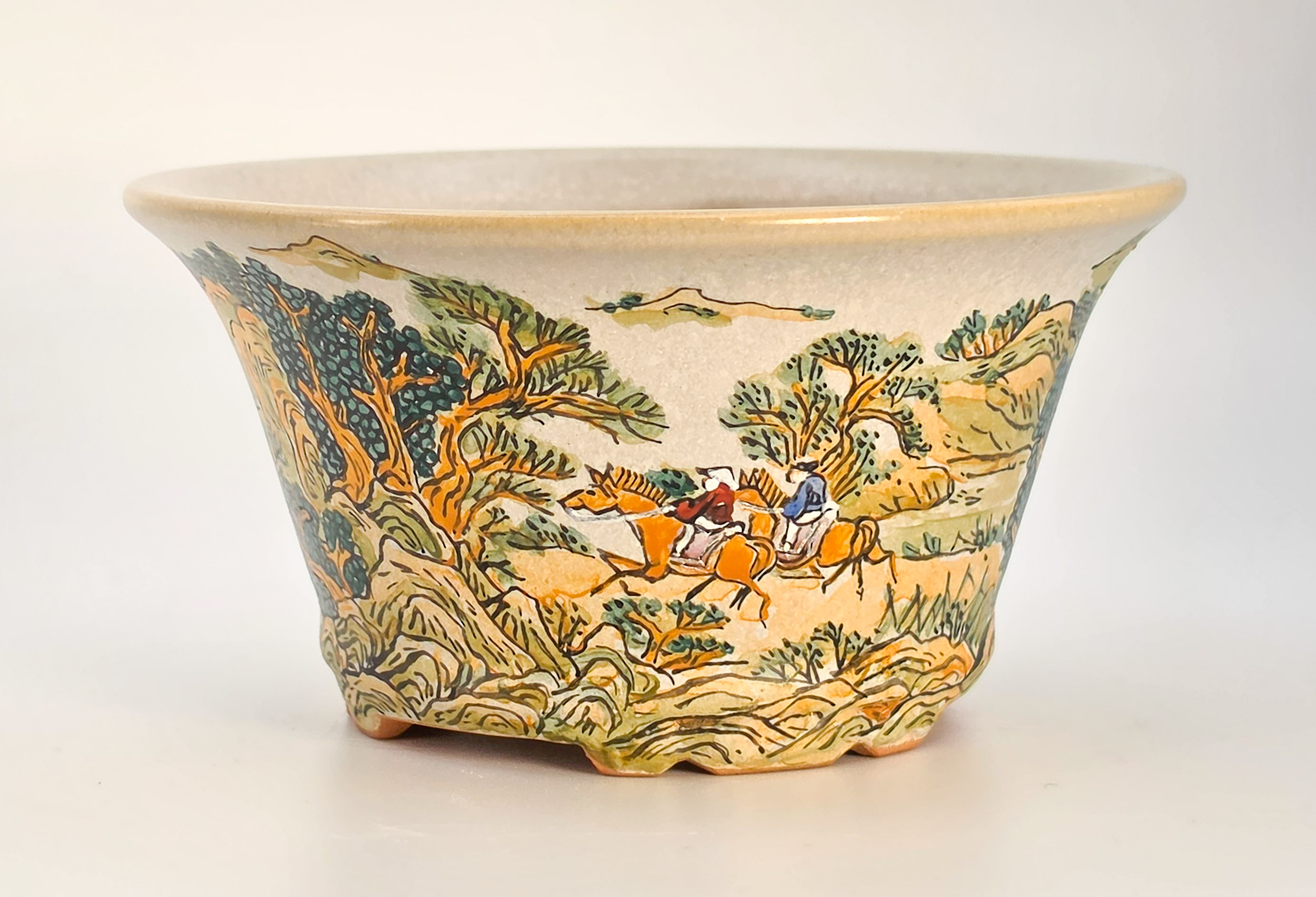 Bonsaischale Kyougoku Shihou Japan handbemalt 10,5x5,5cm