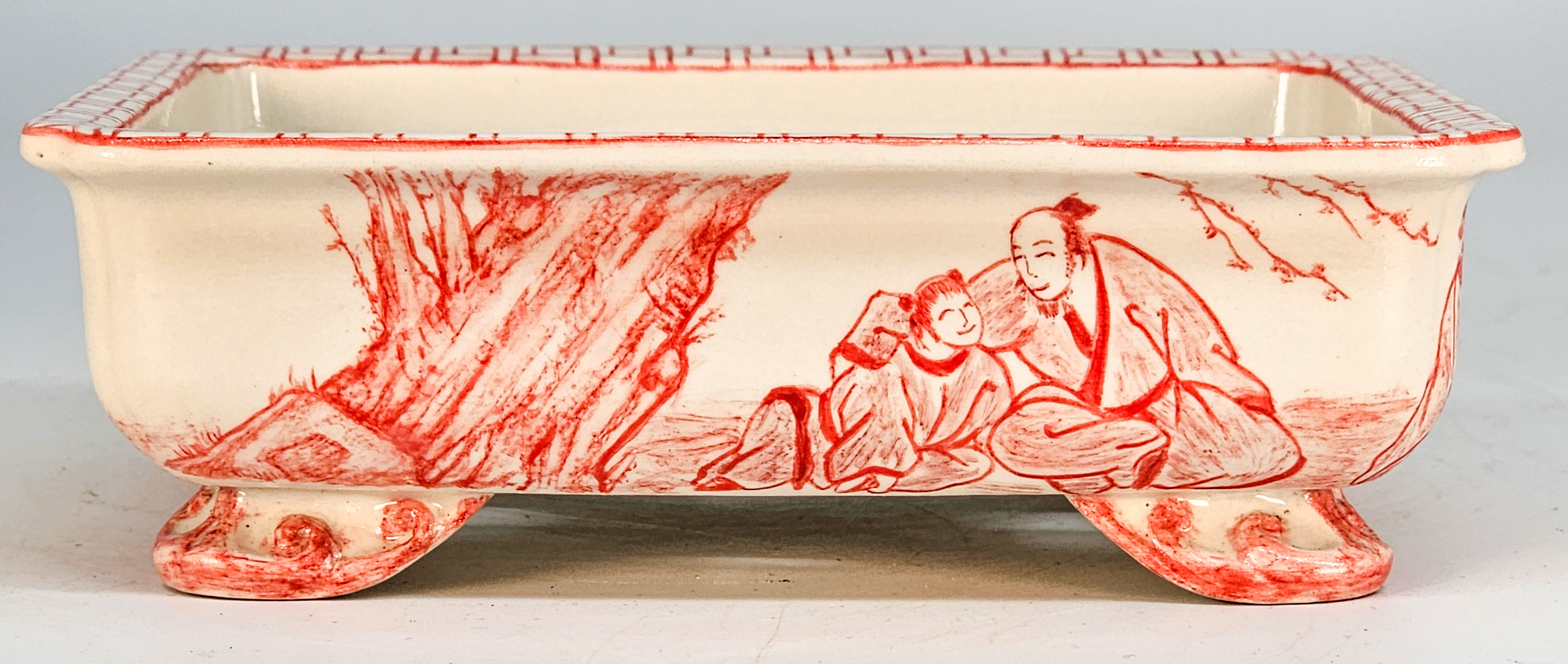 Bonsaischale Japan Syunsetu handbemalt 14,8x11x5cm