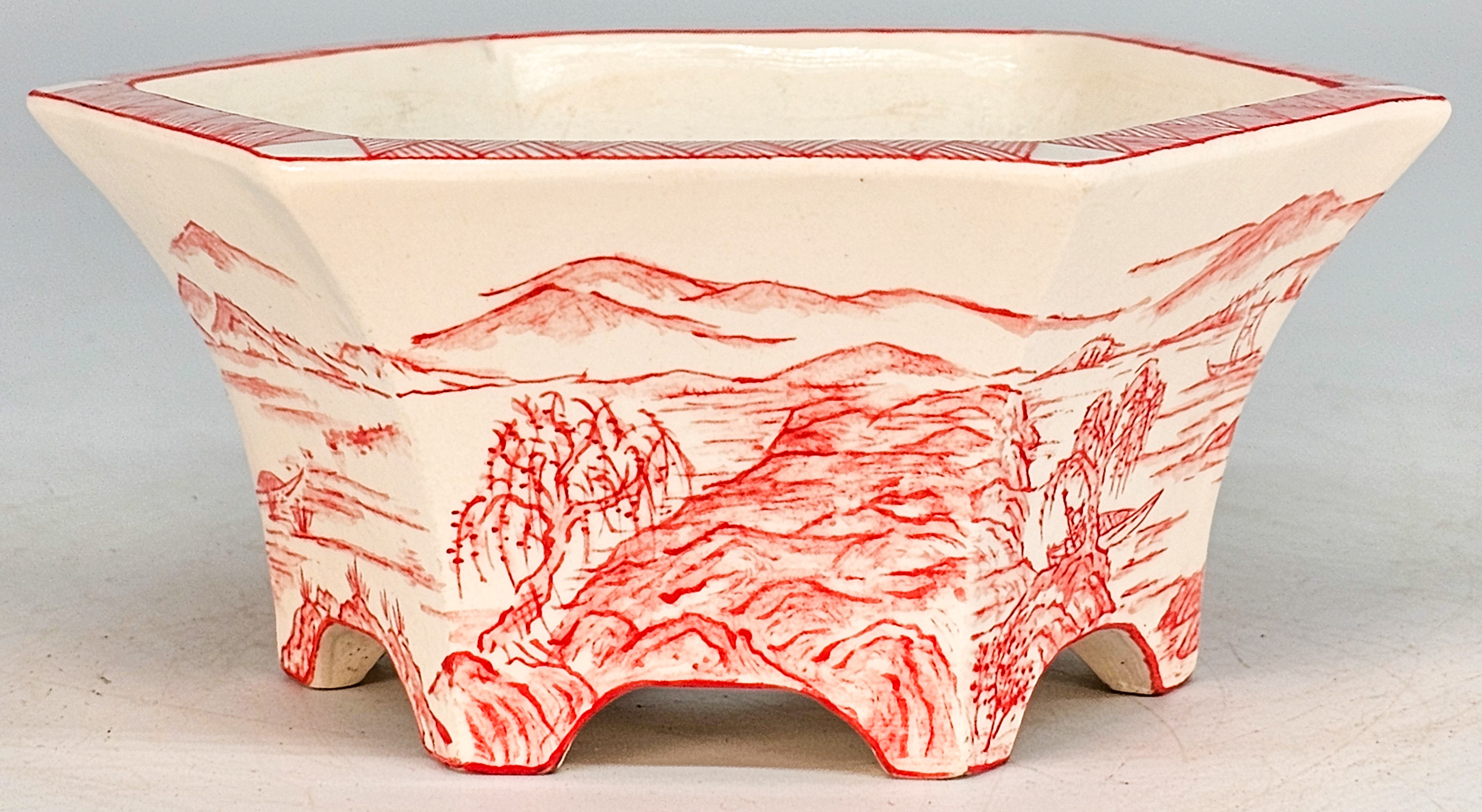 Bonsaischale Japan Kouzan Takayama handbemalt 11,5x5,5cm