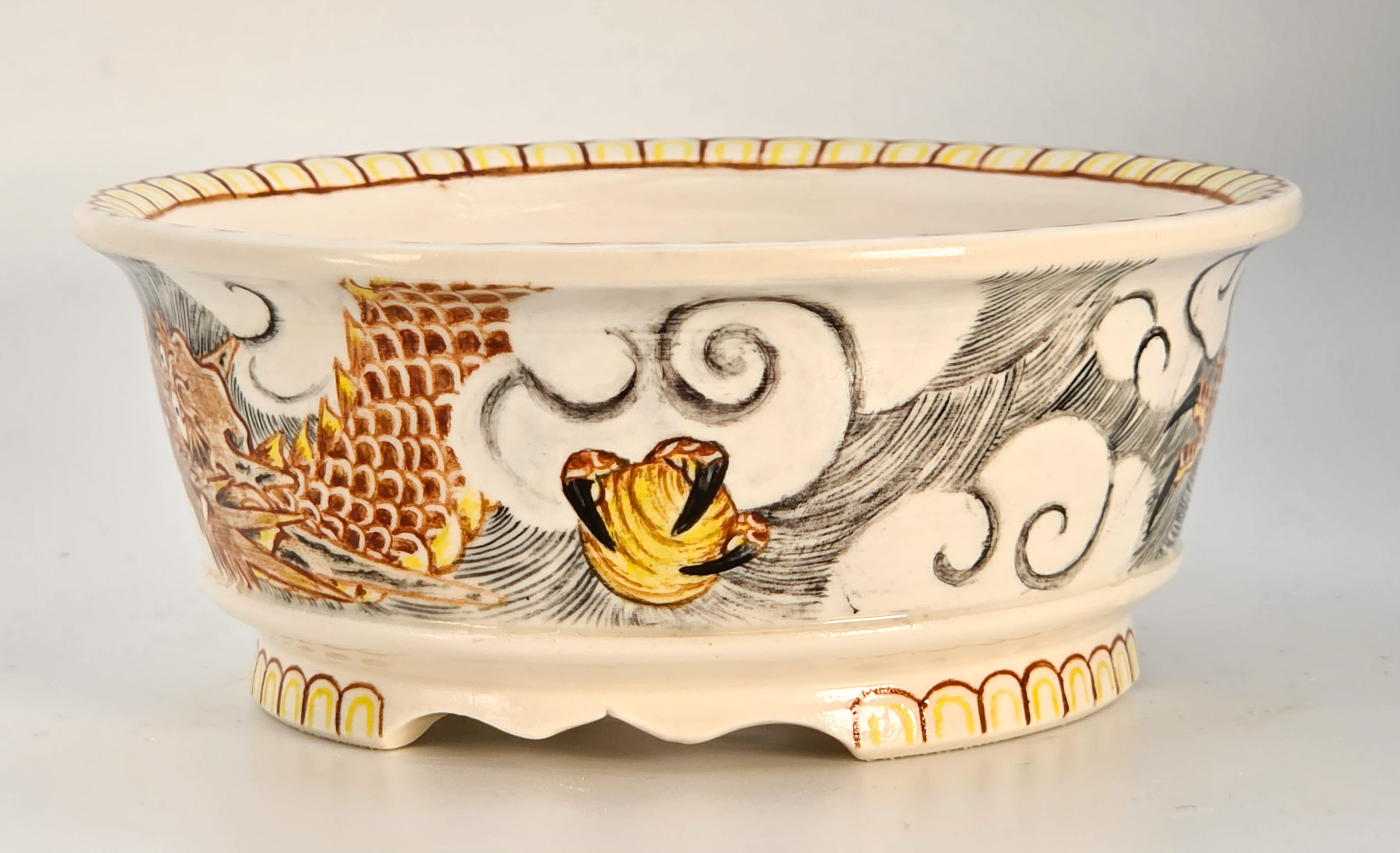Bonsaischale Syunsetu Japan handbemalt 12x5cm