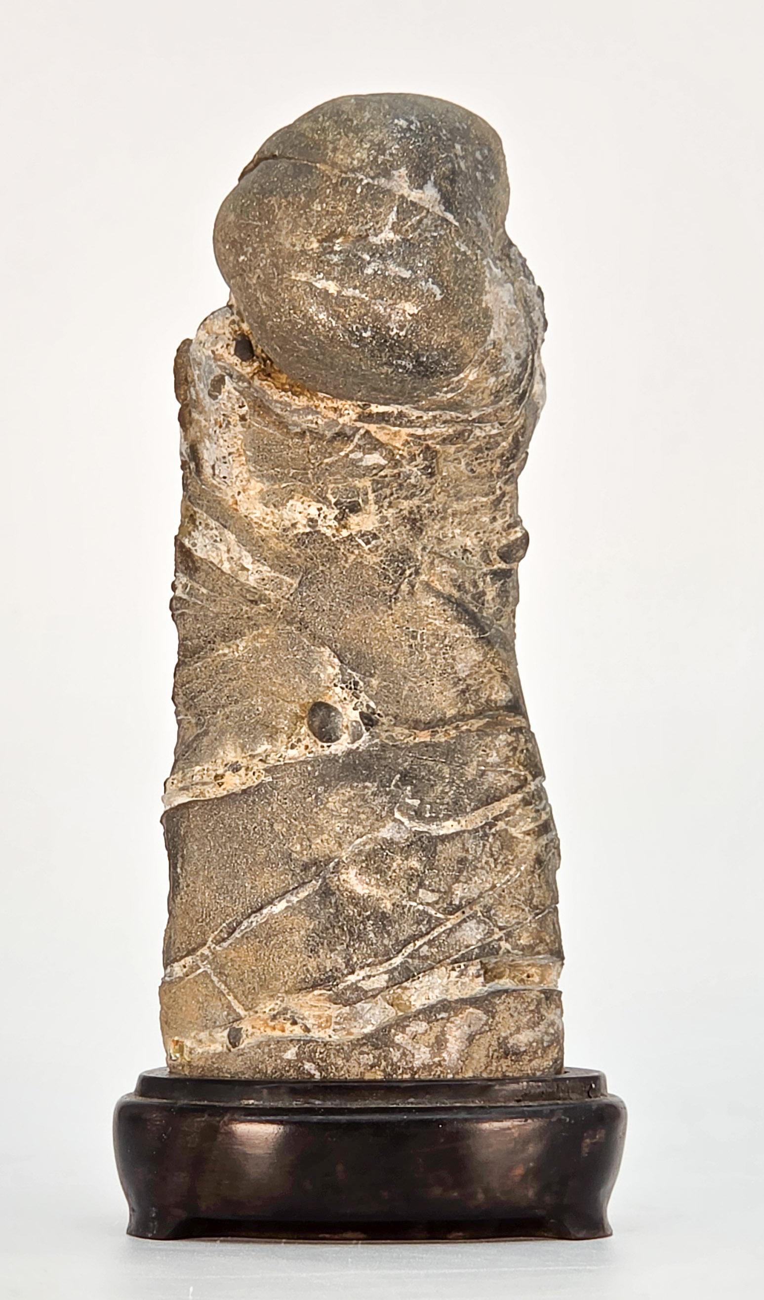 Suiseki aus den Apuanischen Alpen inkl. Daiza 19x7x8cm