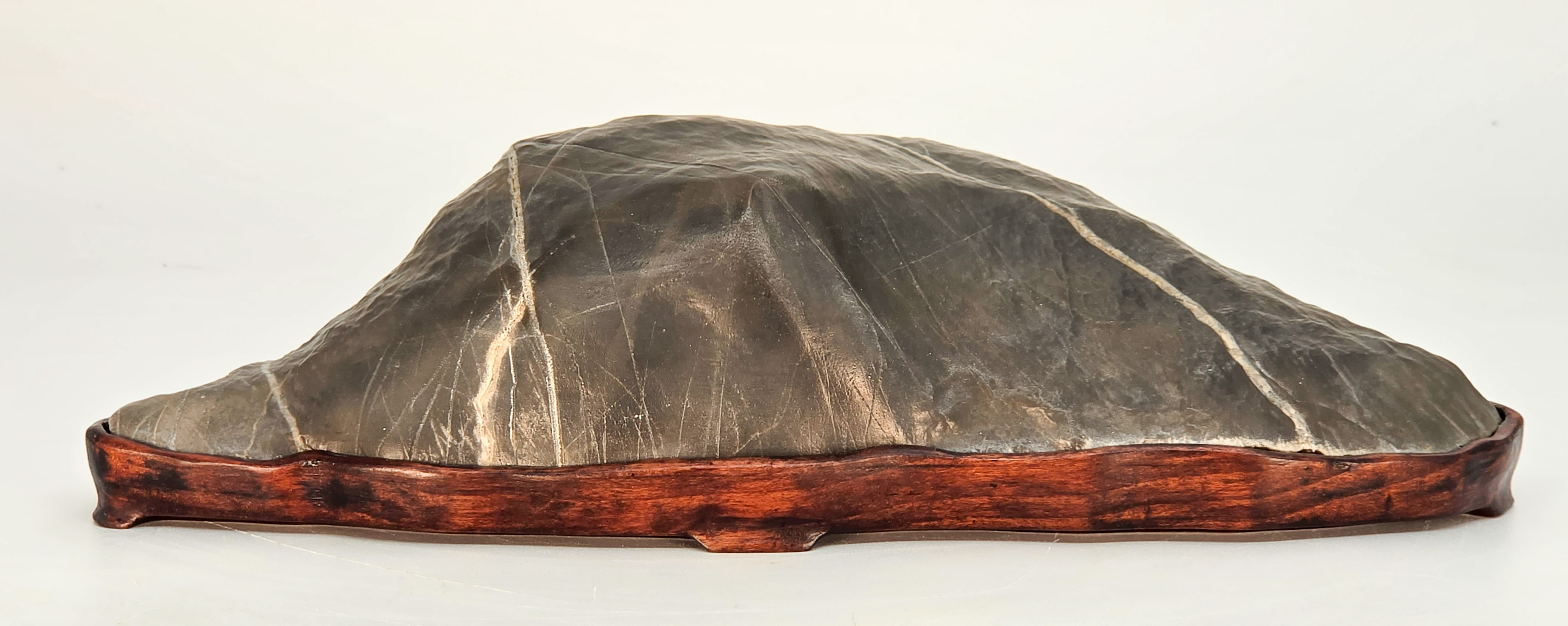 Suiseki aus den Apuanischen Alpen inkl. Daiza 27x13x7cm
