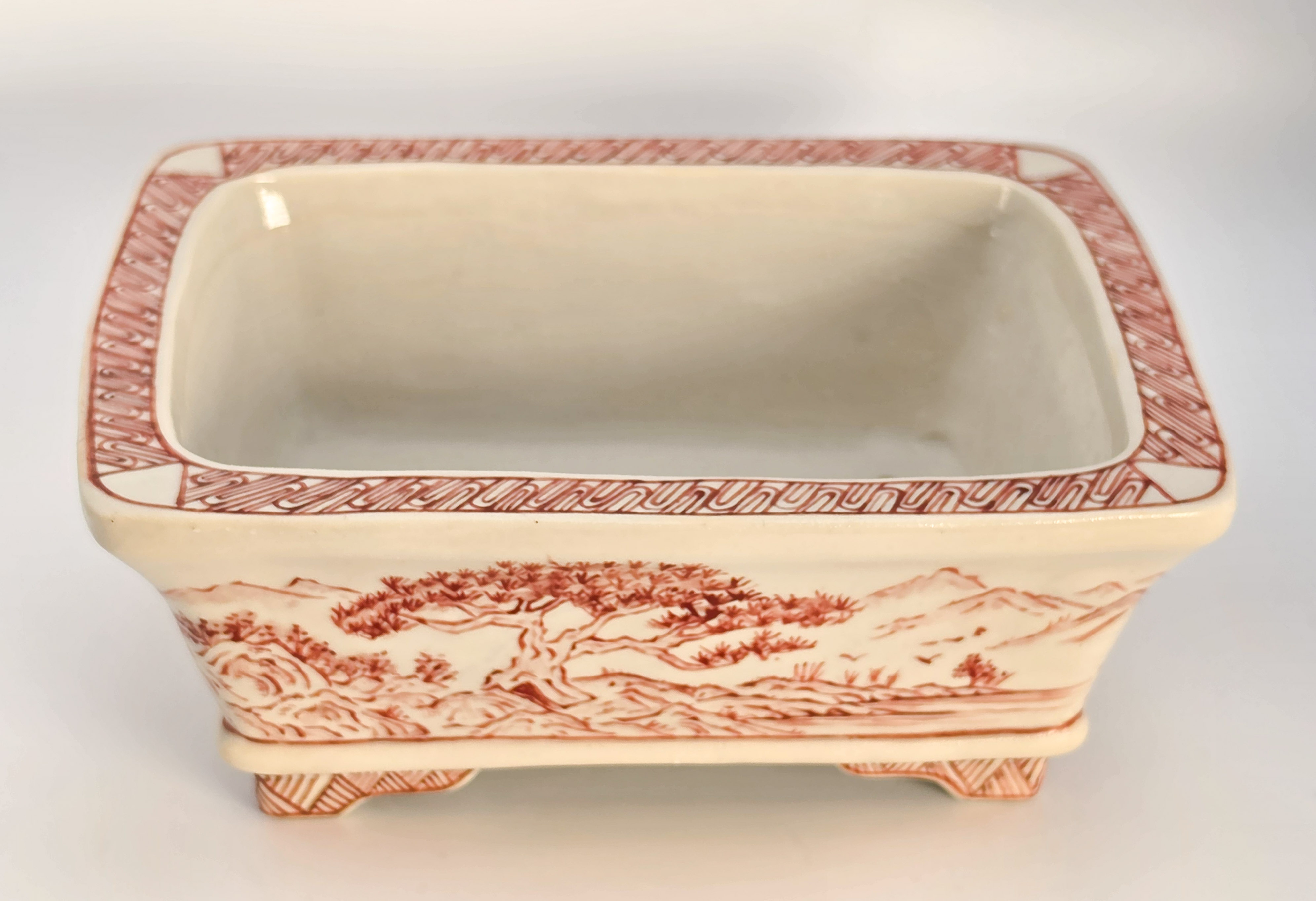 Bonsaischale Kouzan Takayama Japan handbemalt 14,5x11x5,7cm