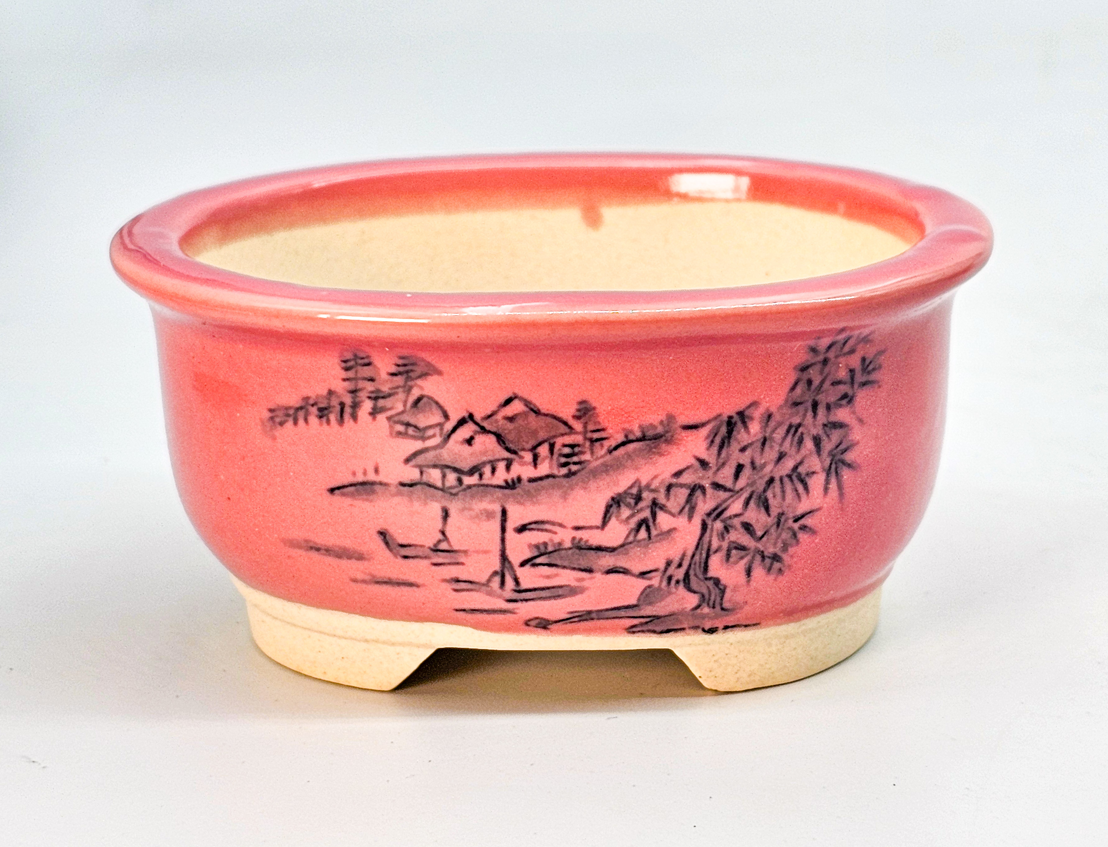 Bonsaischale Mame Bunsan Setoyaki  Japan 10,9x9,2x5,2 cm