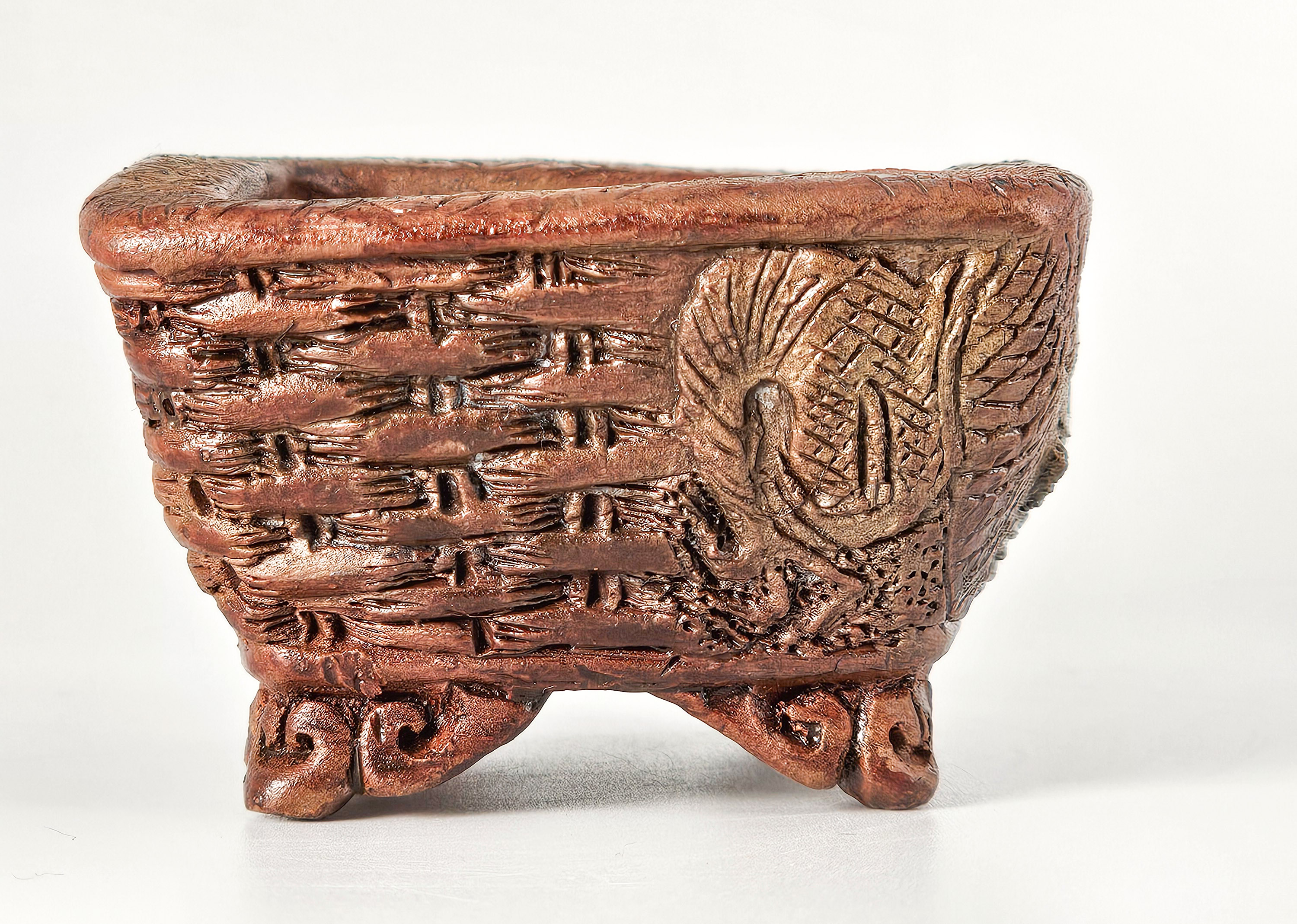 Bonsaischale Tani Ranzan Drachenschale Japan 7,4x6x3,9cm