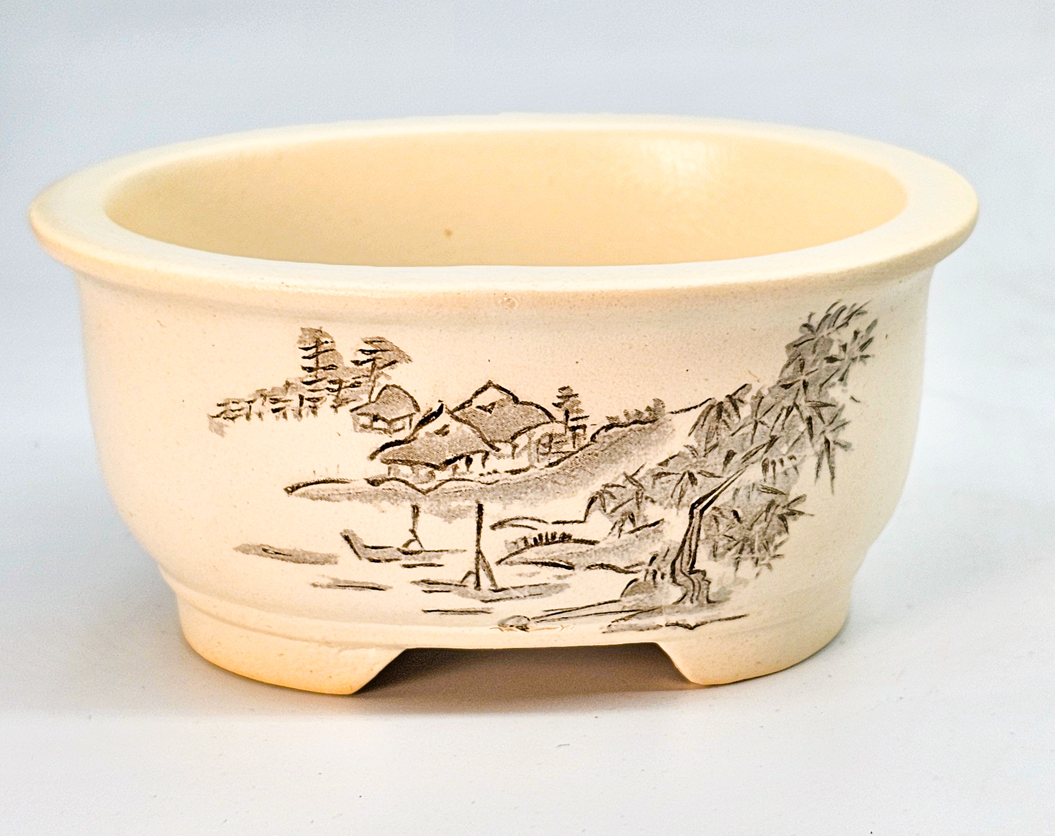 Bonsaischale Mame Bunsan Setoyaki  Japan 10,9x9,2x5,2 cm    