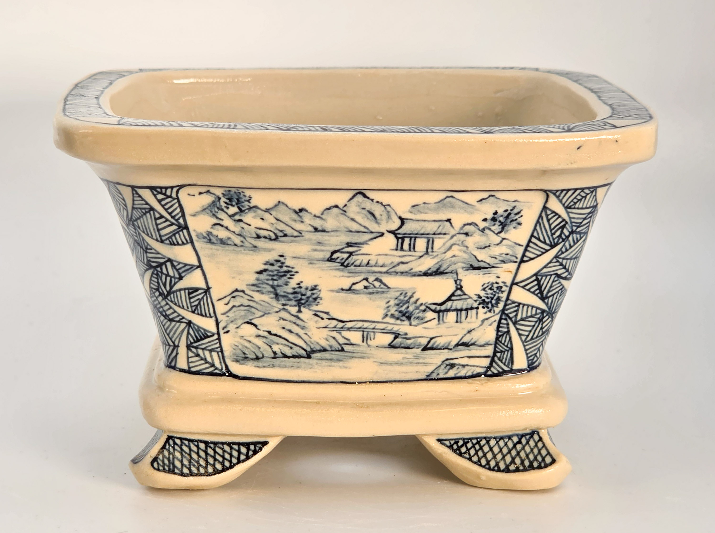 Bonsaischale Kouzan Takayama Japan handbemalt 12,5x7,5cm