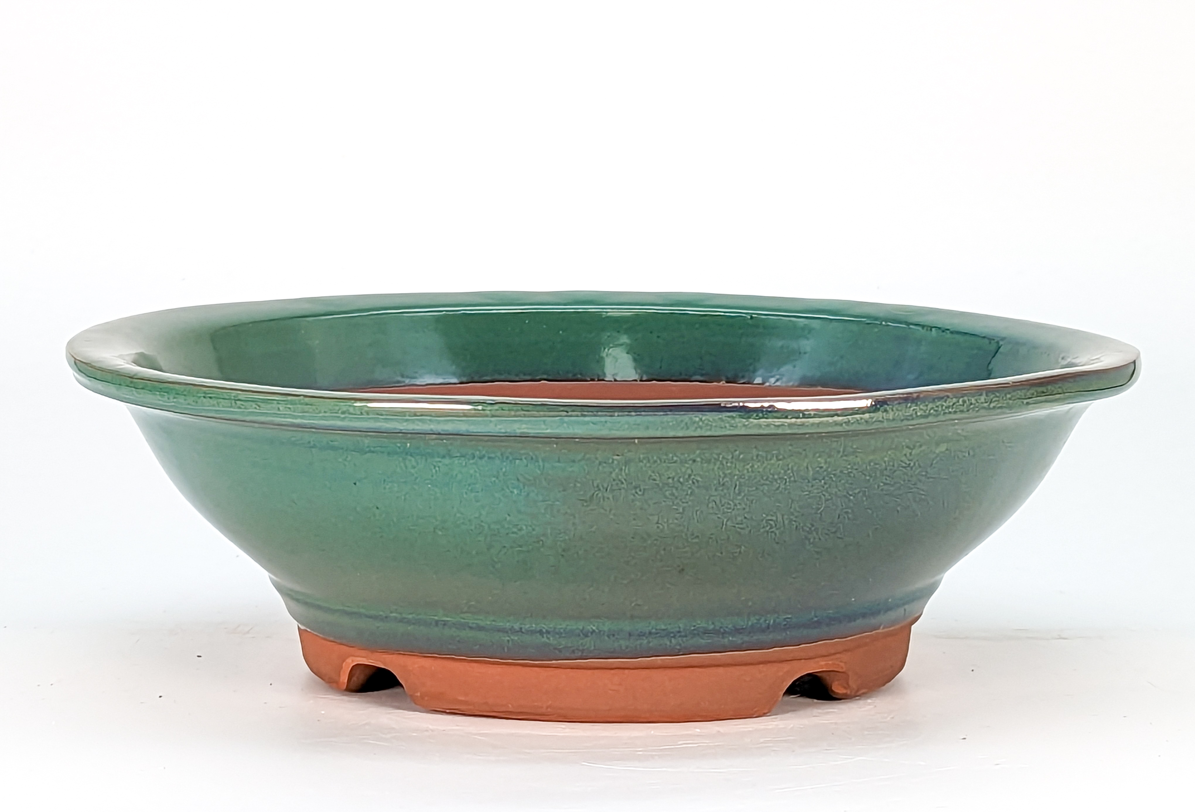 Bonsaischale - Runde Schale 25x7.5 cm grün