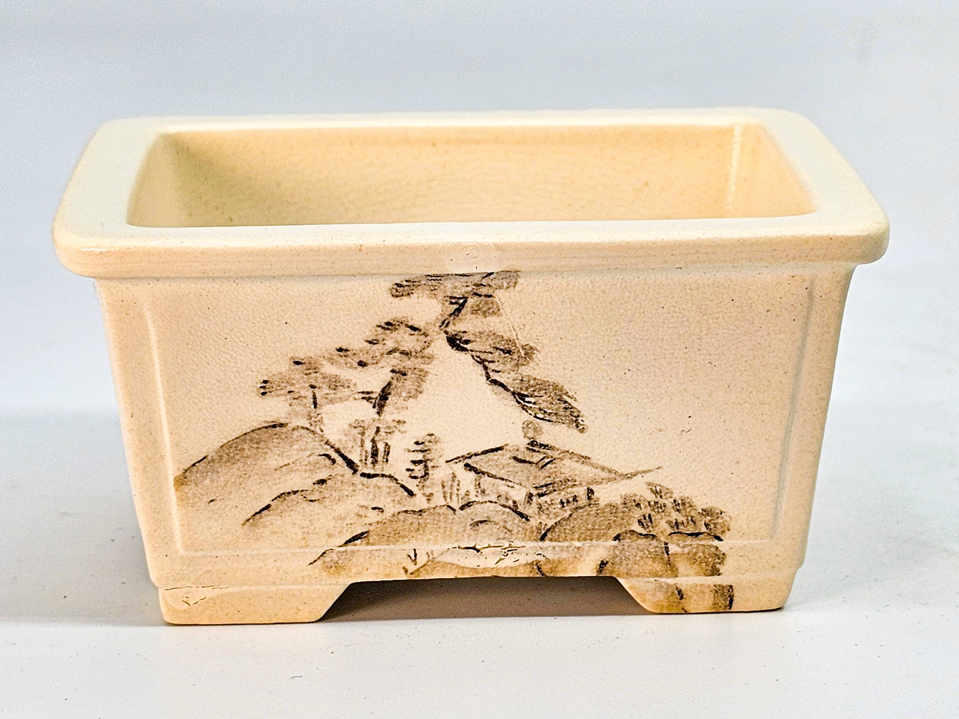 Bonsaischale Mame Bunsan Setoyaki  Japan 10x8,2x5,2 cm   