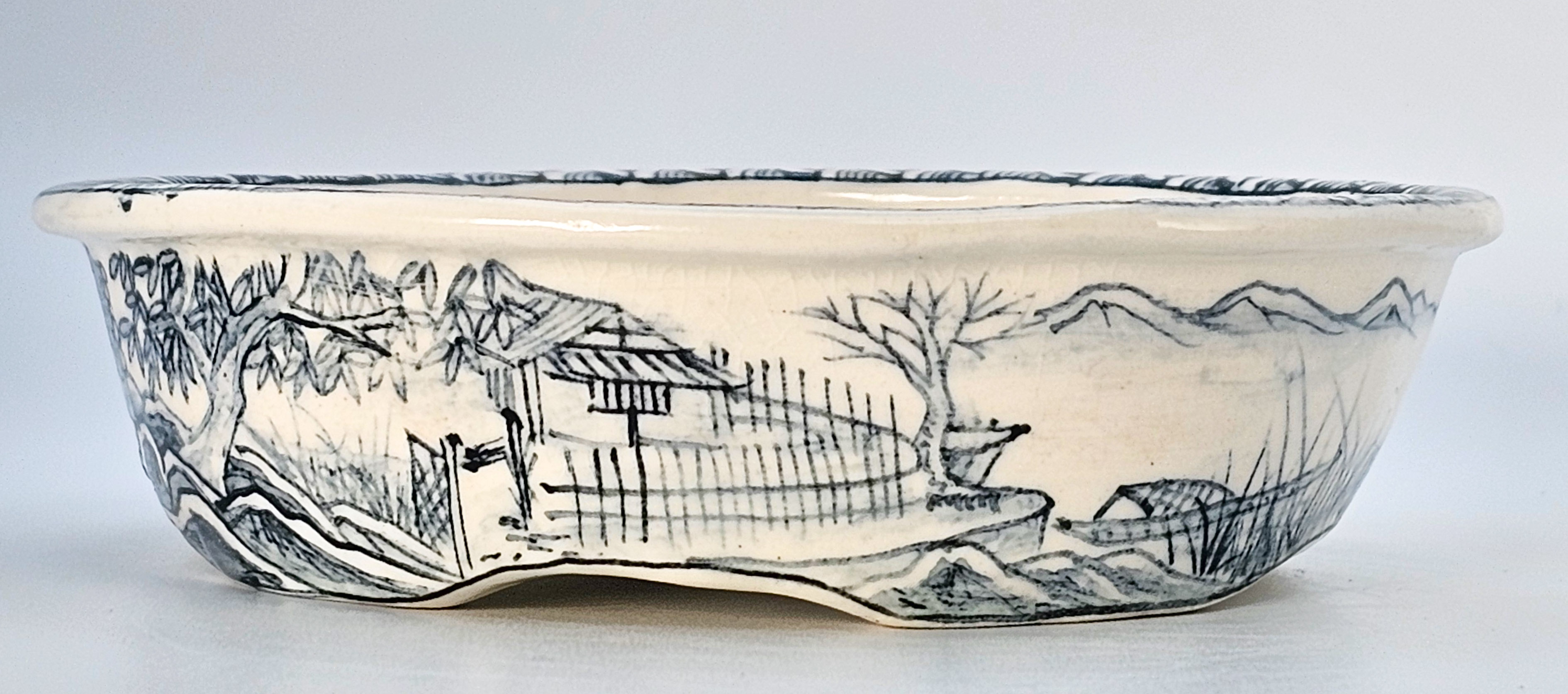 Bonsaischale Tani Ranzan Japan 11,4x9,8x3,0cm