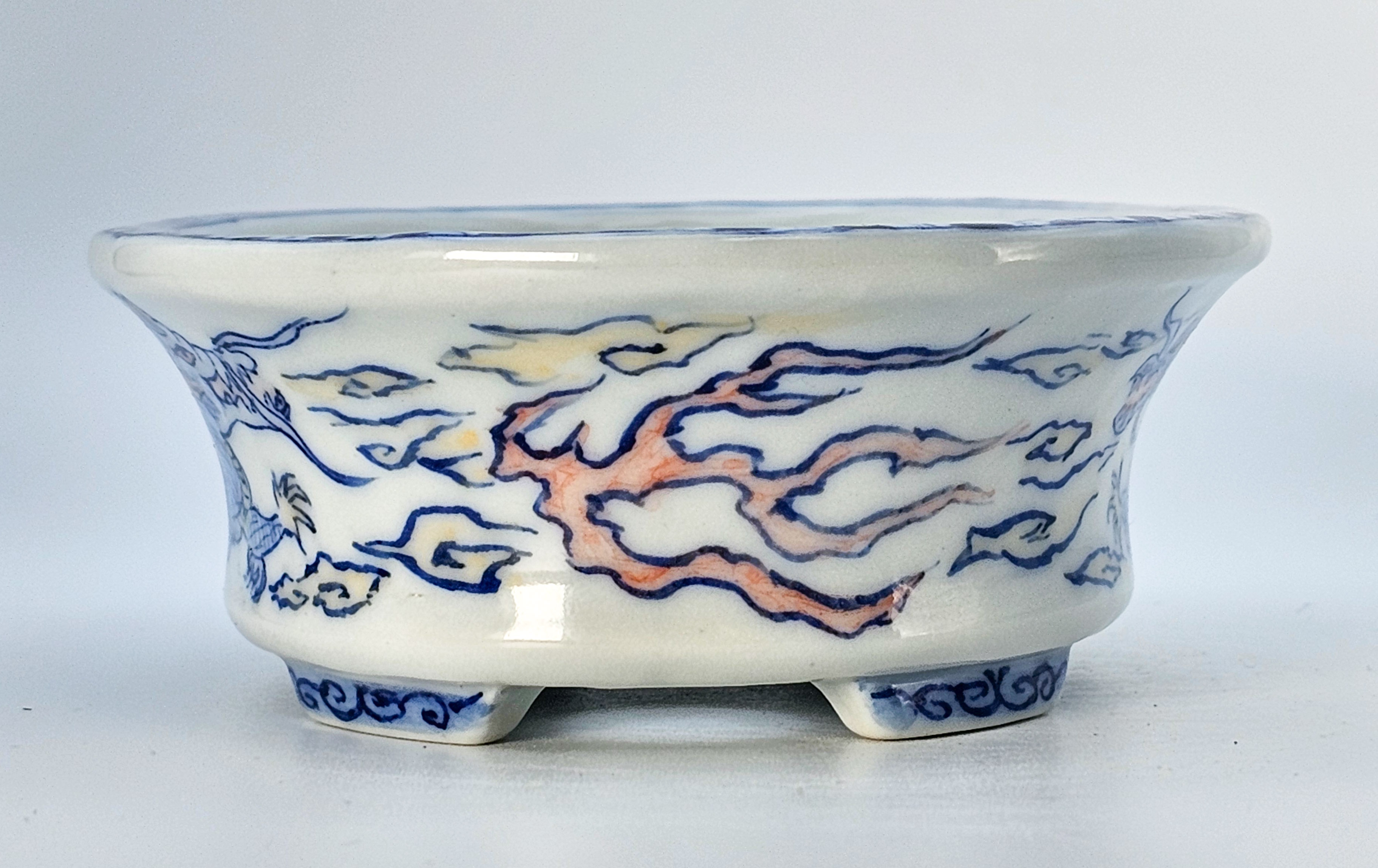Bonsaischale Kutani Houzan Japan 11,2x9,6x3,9cm