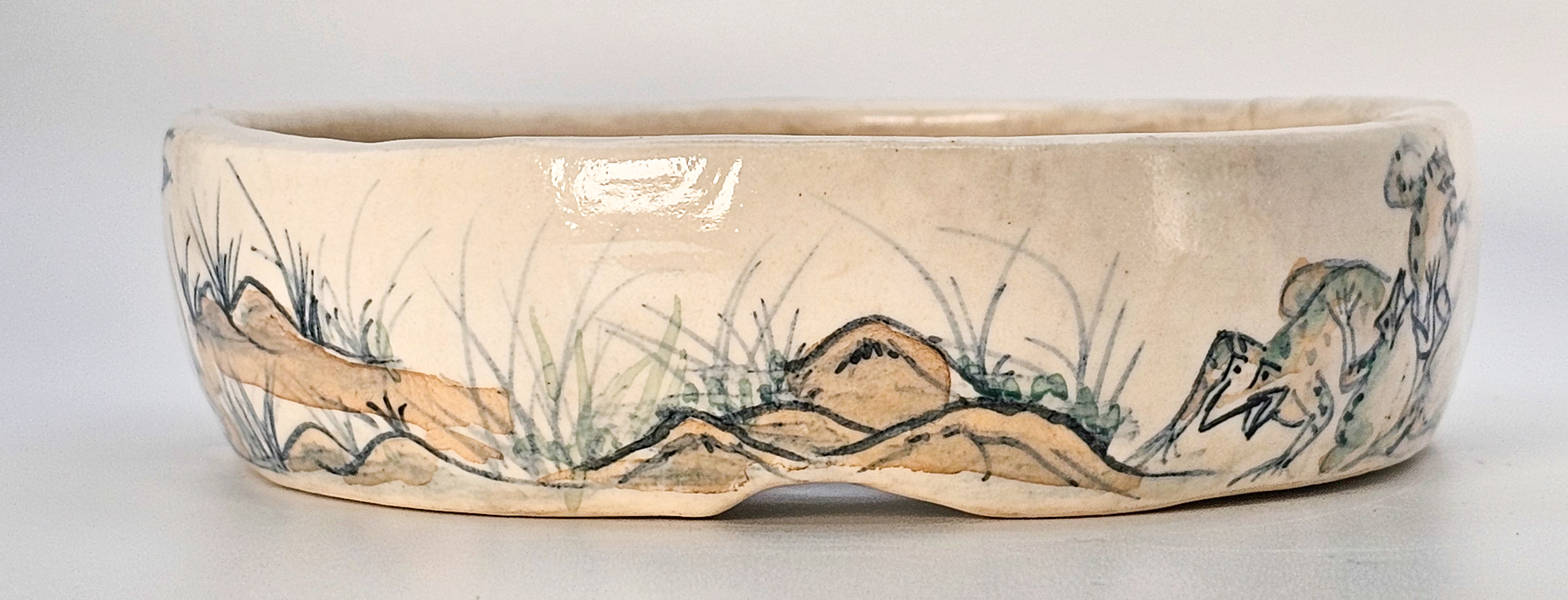 Bonsaischale Tani Ranzan Japan 15,4x13x3,5cm