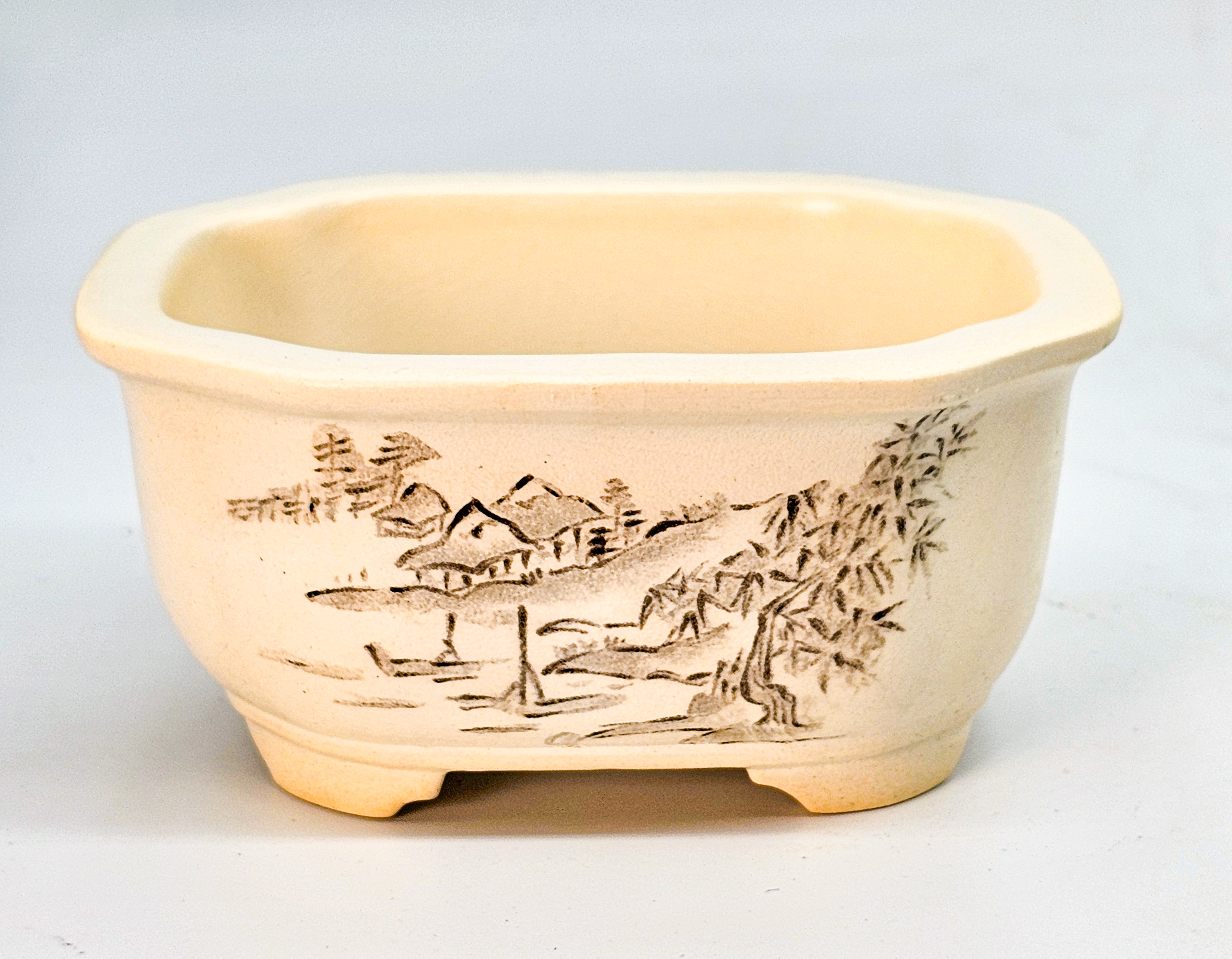 Bonsaischale Mame Bunsan Setoyaki  Japan 10,6x8,7x5,3 cm 