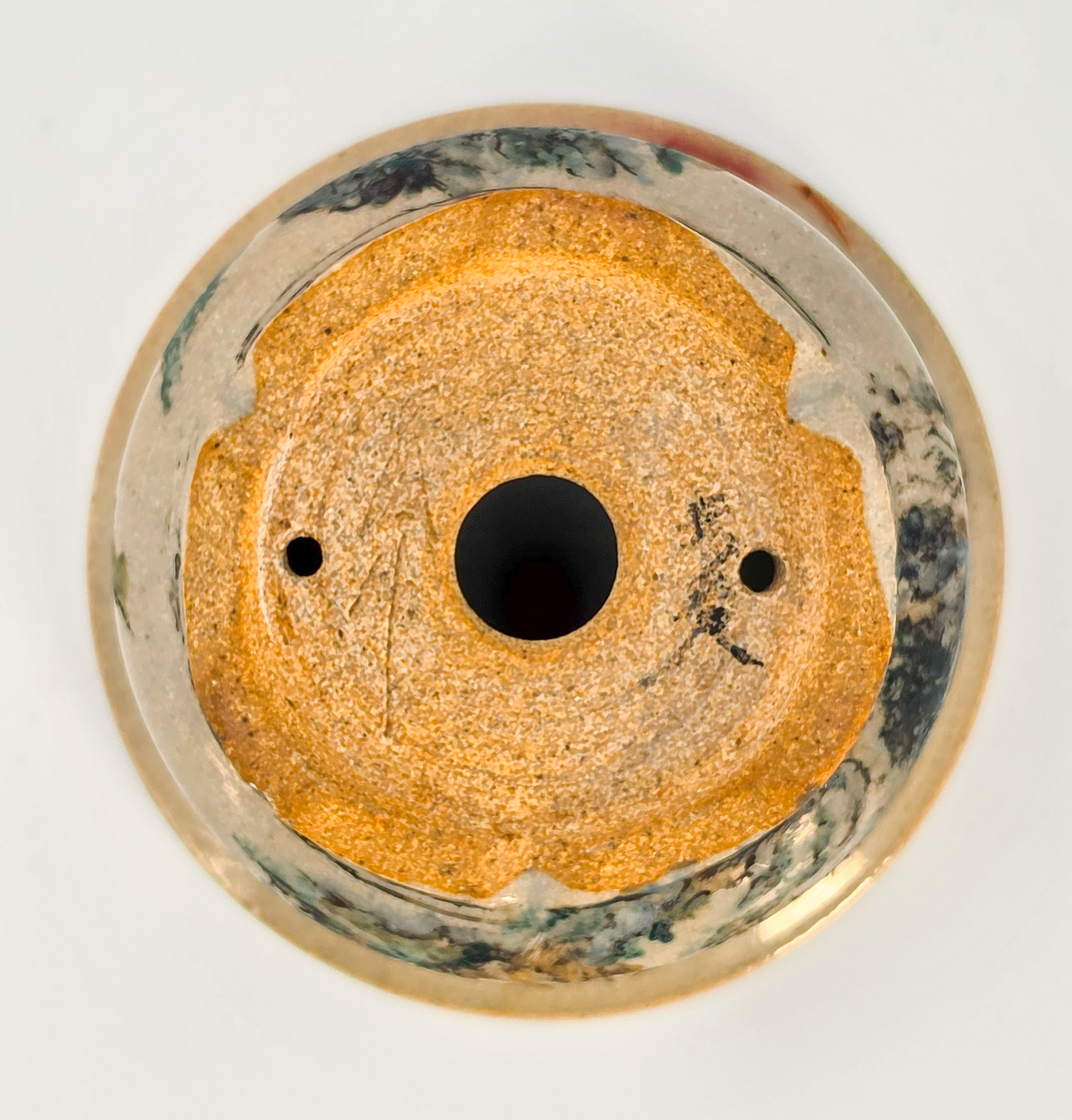 Bonsaischale Hikosanjin Japan handbemalt 8x4cm