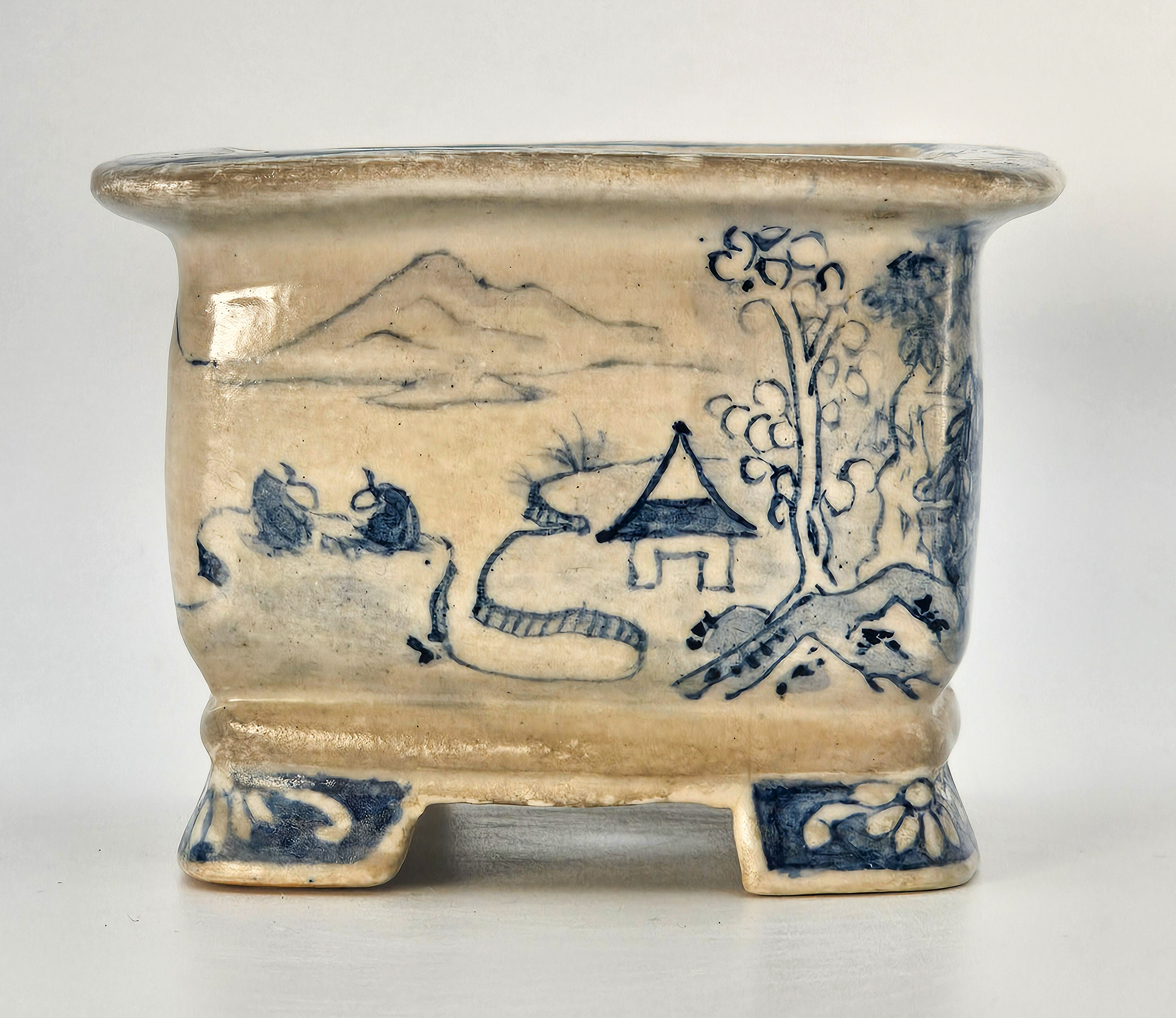 Bonsaischale Kutani Houzan Japan 7,3x5,4cm