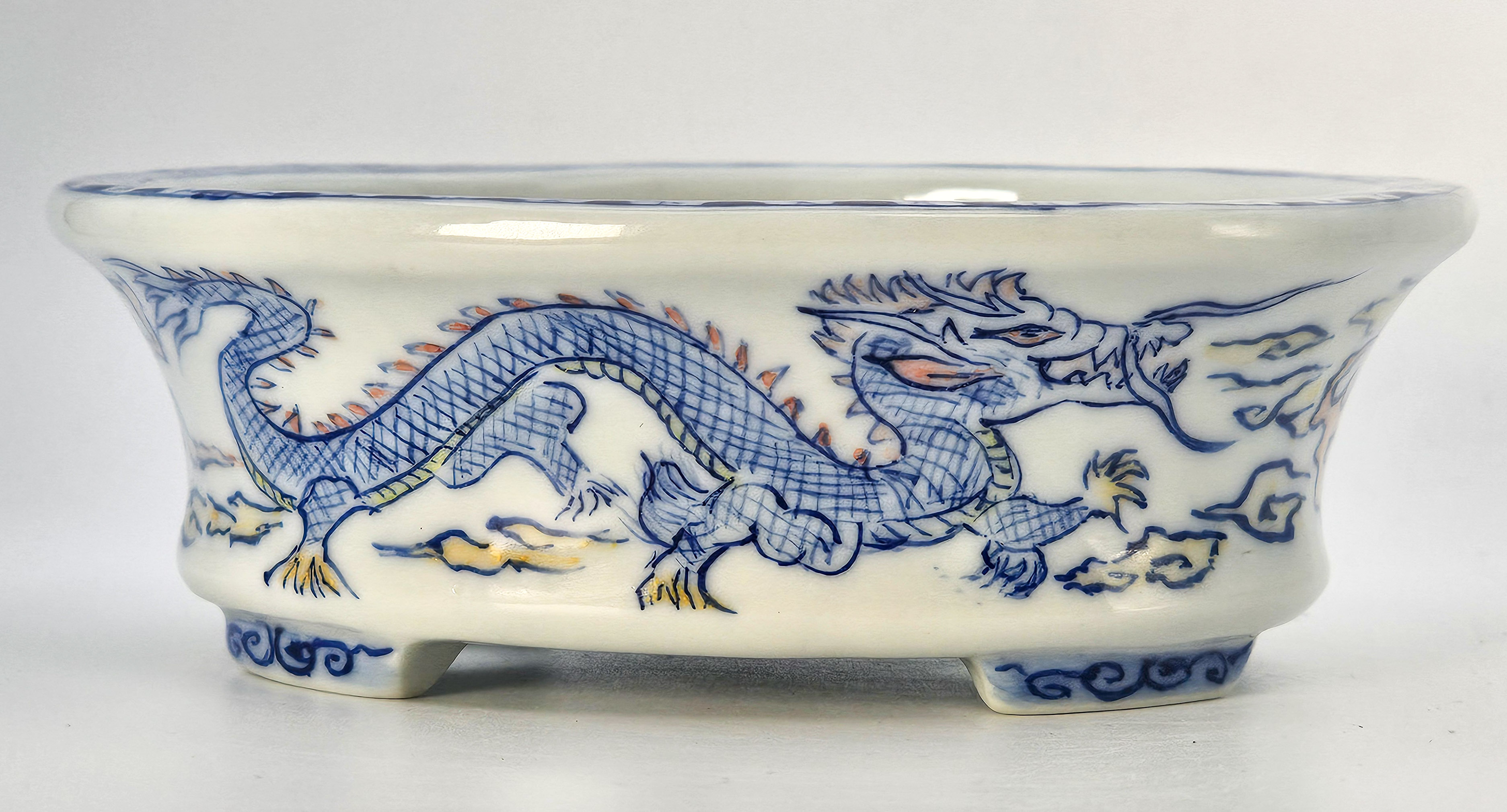 Bonsaischale Kutani Houzan Japan 11,2x9,6x3,9cm