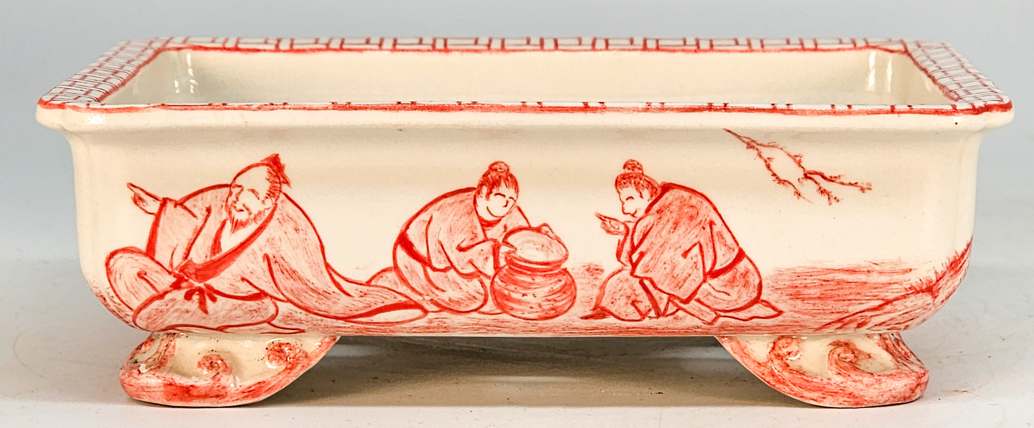 Bonsaischale Japan Syunsetu handbemalt 14,8x11x5cm