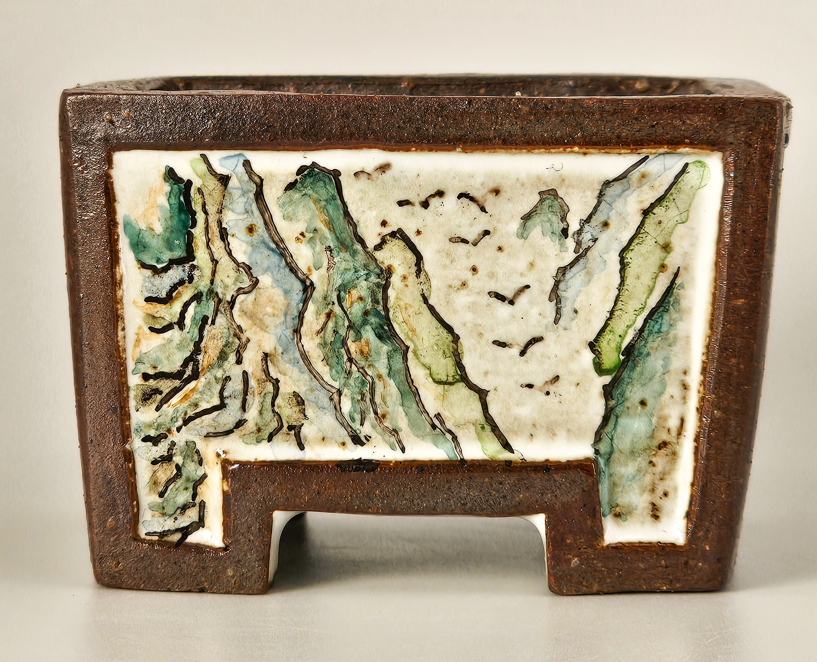 Bonsaischale Hikosanjin Japan 6,5x5x4,5cm