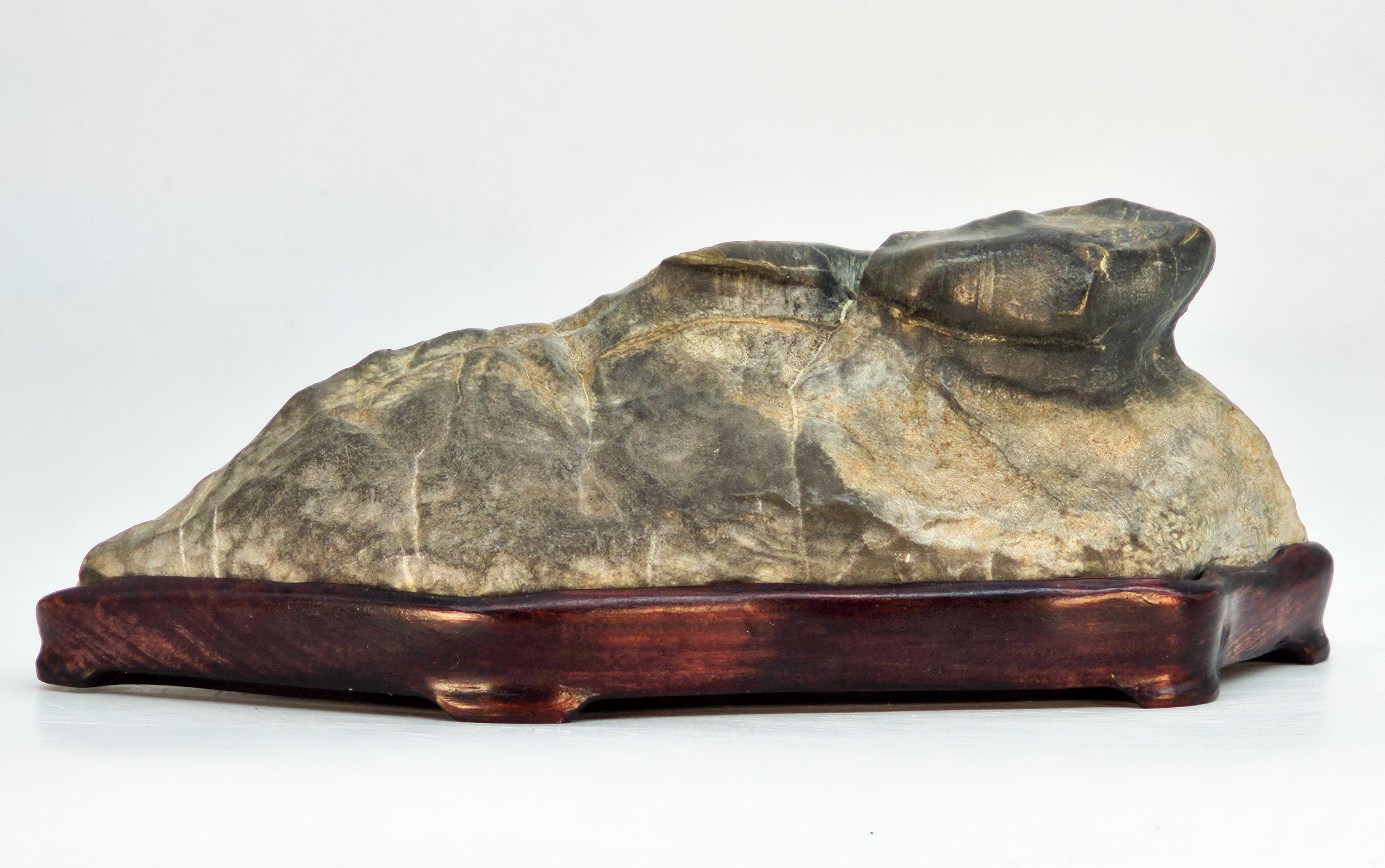 Suiseki aus den Apuanischen Alpen inkl. Daiza 18x9x6,5cm