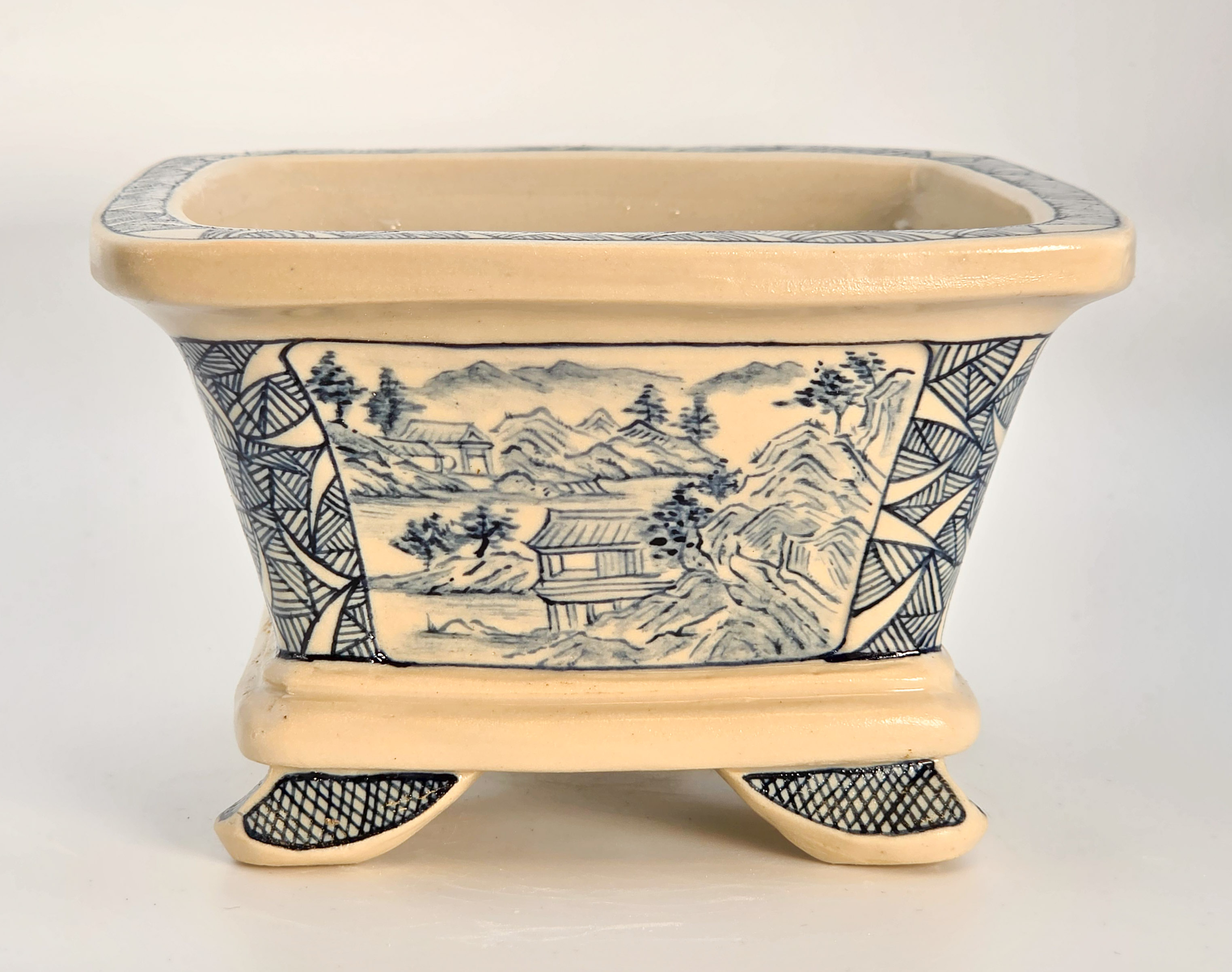 Bonsaischale Kouzan Takayama Japan handbemalt 12,5x7,5cm