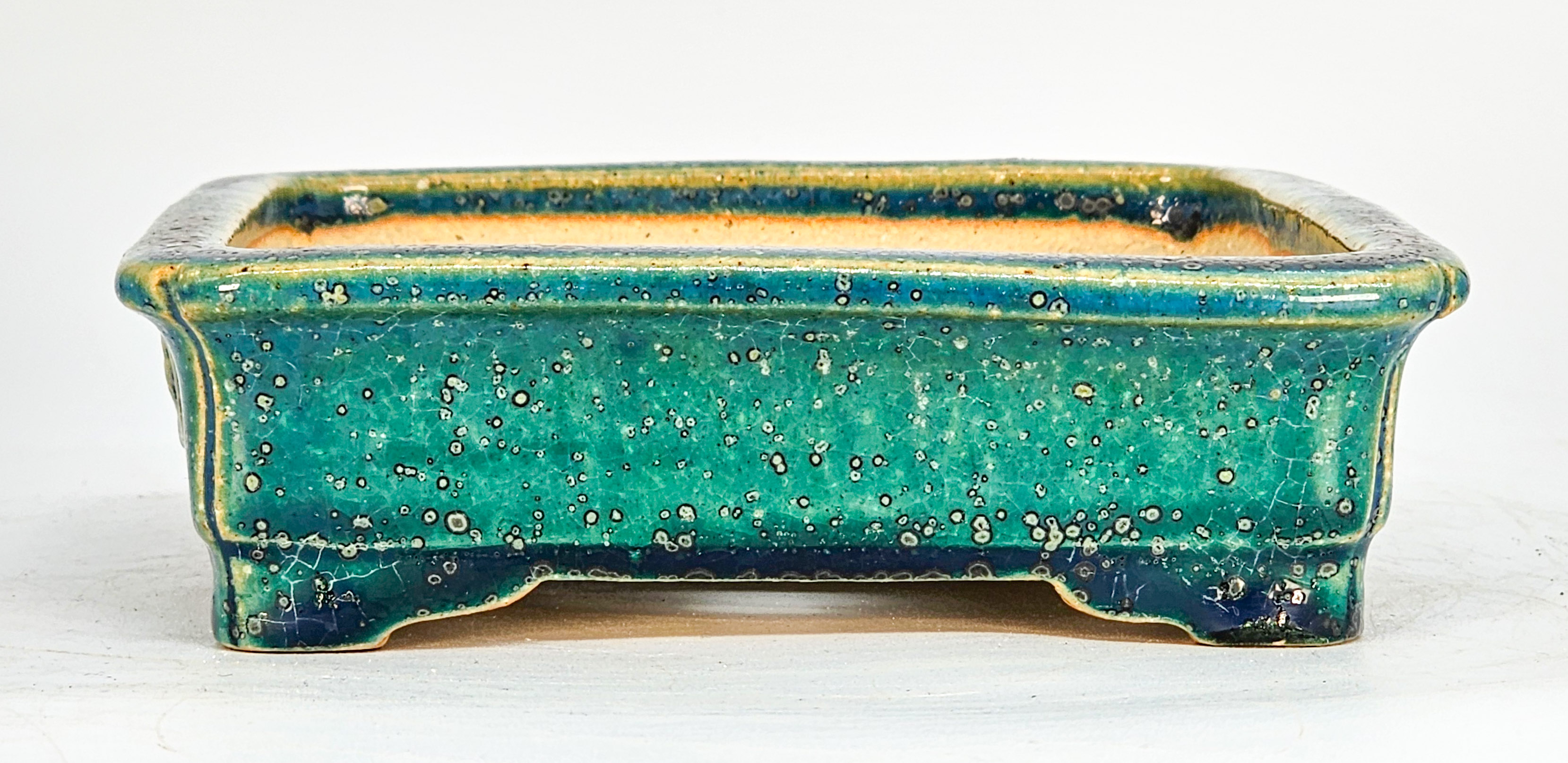 Bonsaischale Koyo Drachenschale handsigniert Tokoname 18x15x4,5cm