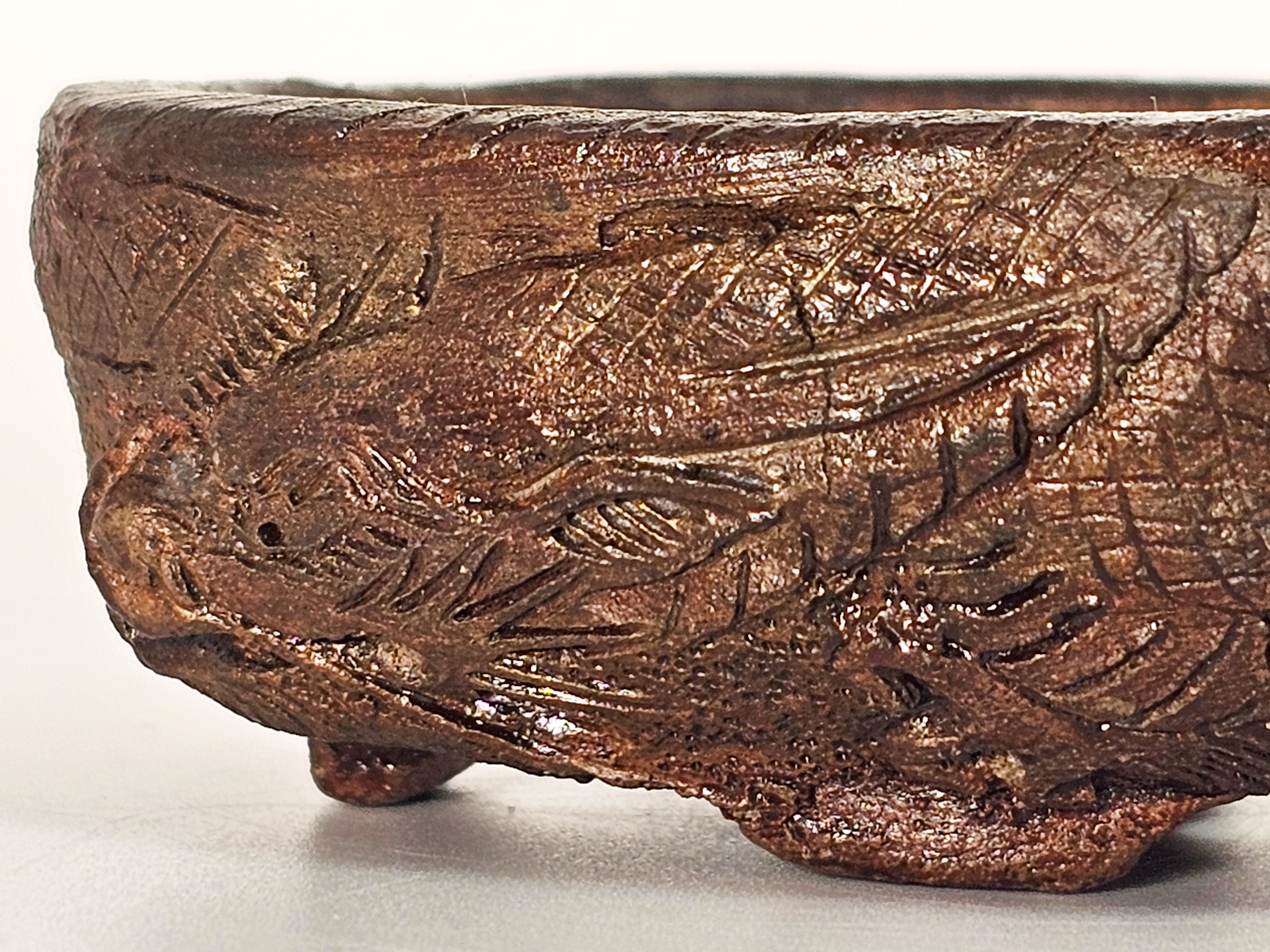 Bonsaischale Tani Ranzan Drachenschale Japan 7x5,4x2,8cm
