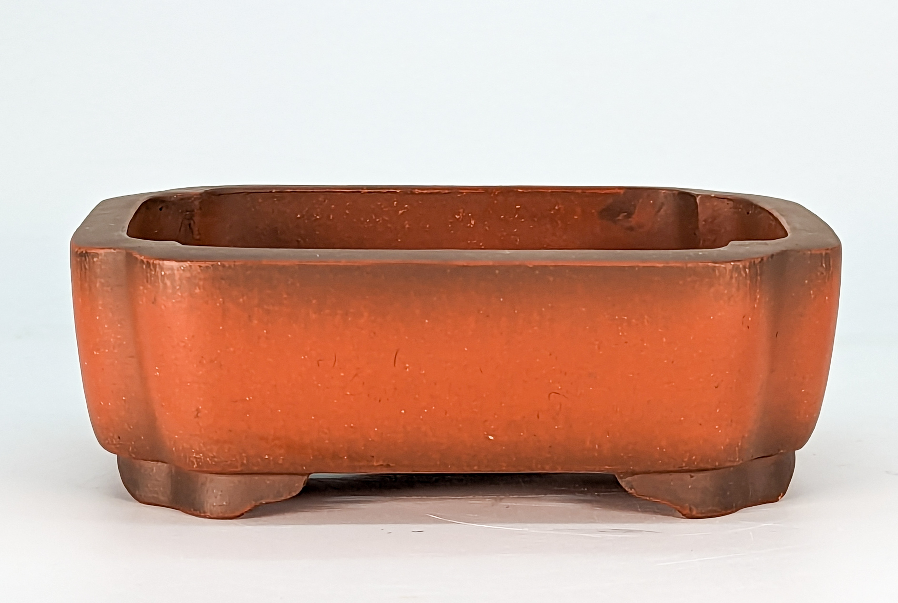 Bonsaischale - rechteckige Bonsaischale Yixing mit Krebs 13x10x4,5cm